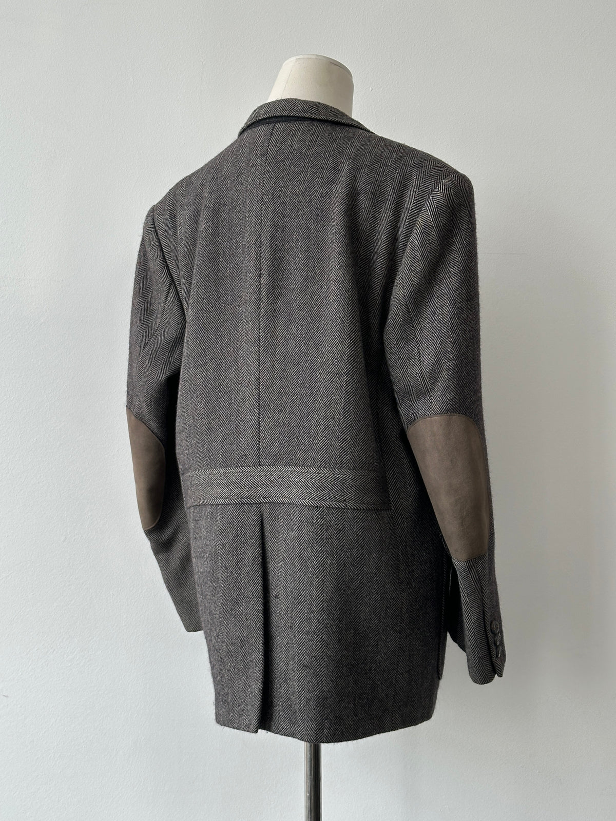 Christian Dior Sports 1980s Pure Wool Herringbone Blazer - M-L