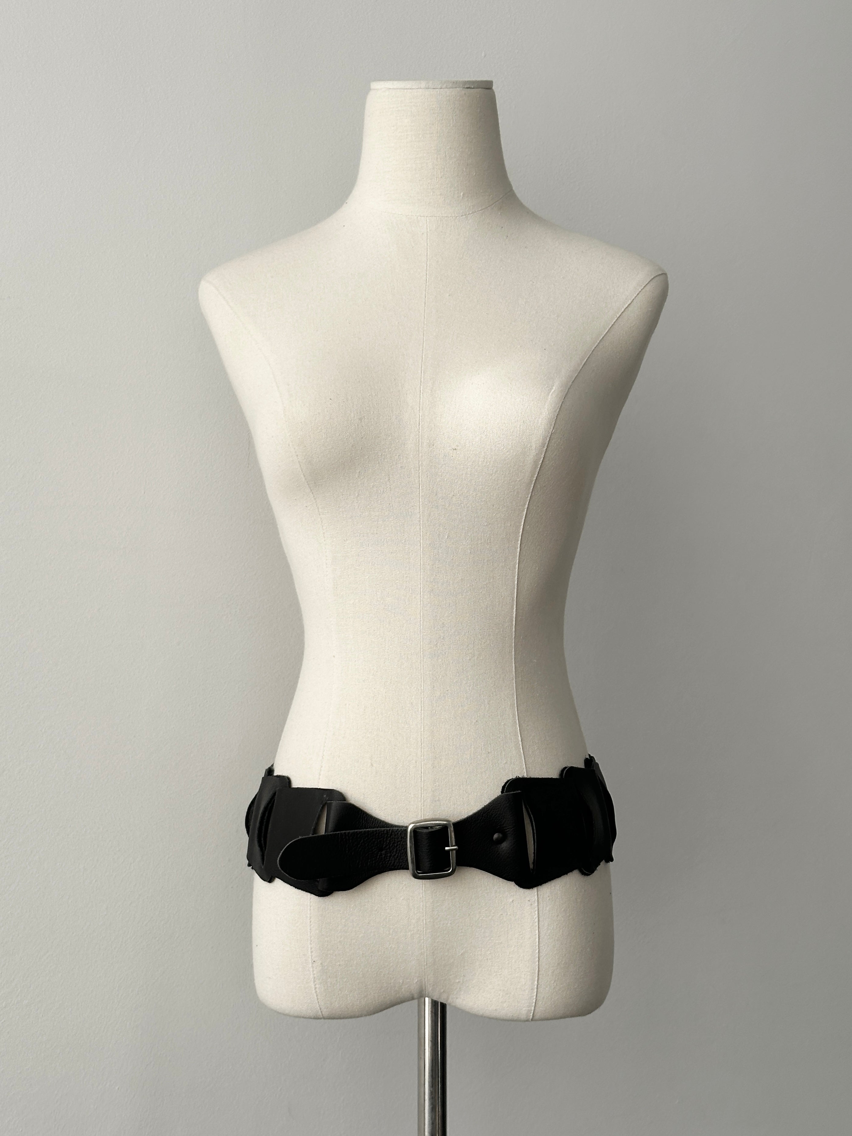 Vintage 2000s Leather Chunky Belt - W34-36