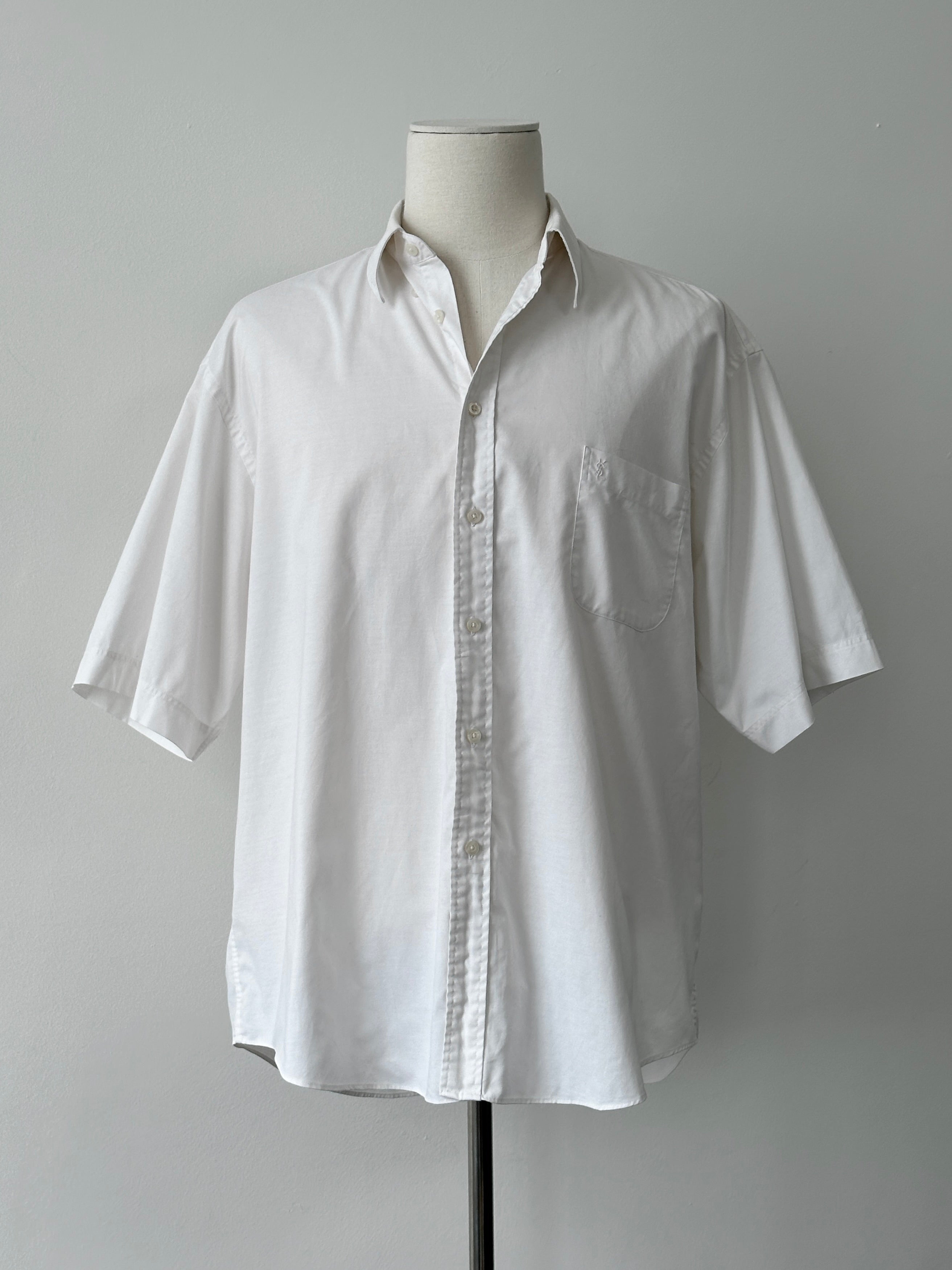 Yves Saint Laurent Pour Homme 2000s Cotton Short Sleeve Shirt - XXL