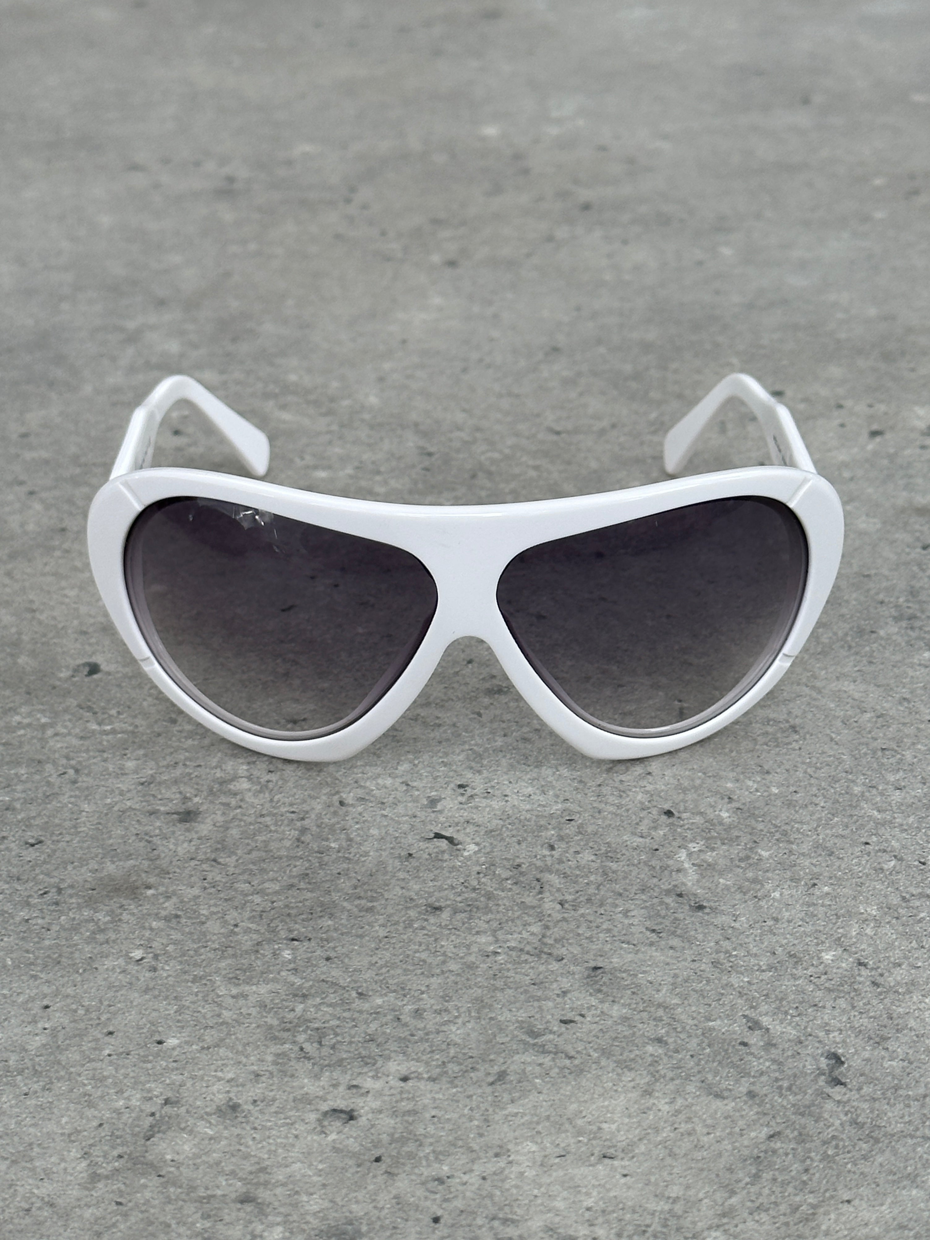 Versace 2000s Oversized Shield Logo Sunglasses