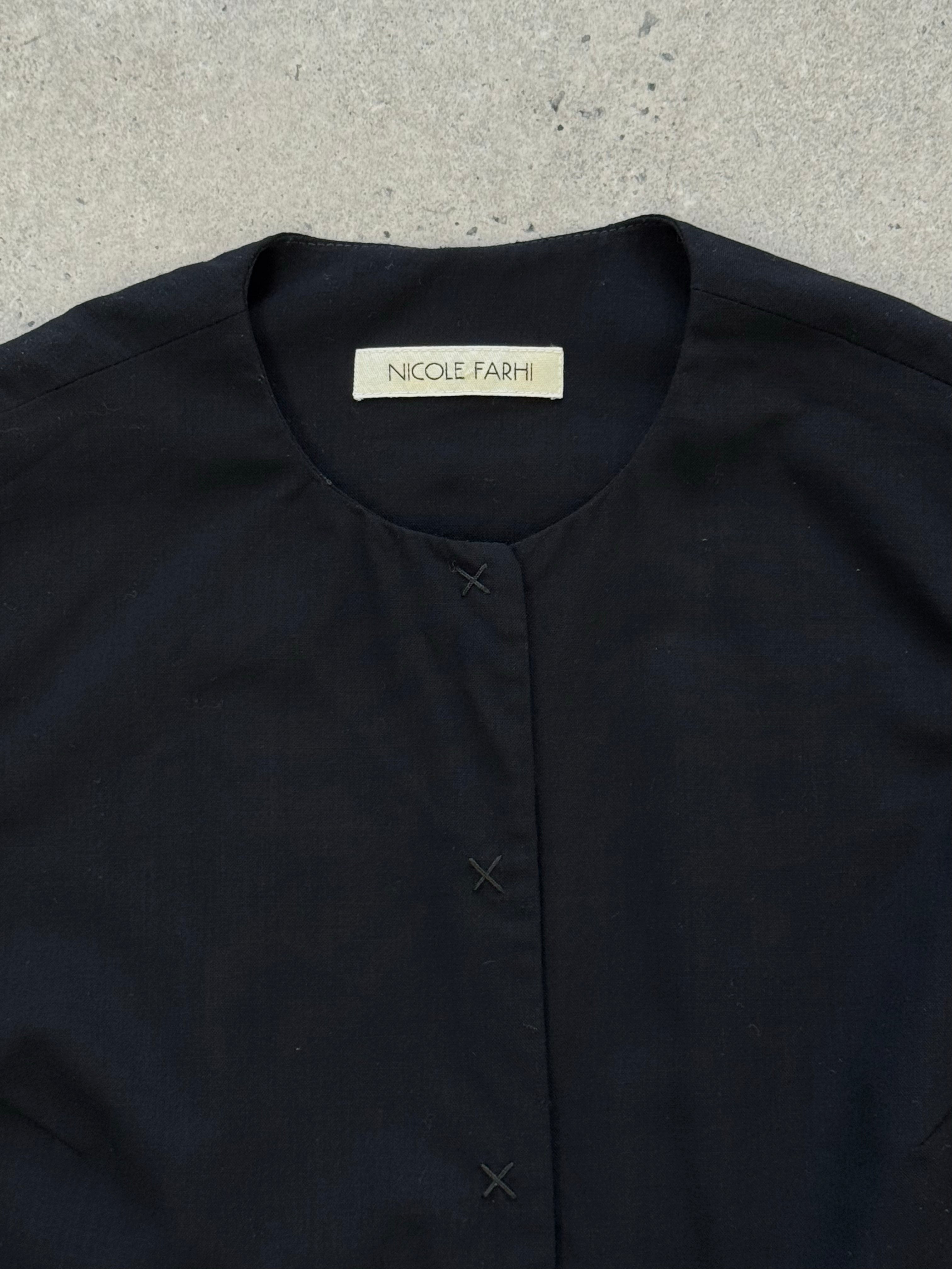 Nicole Farhi 1990s Pure Wool Sleeveless Top - XS