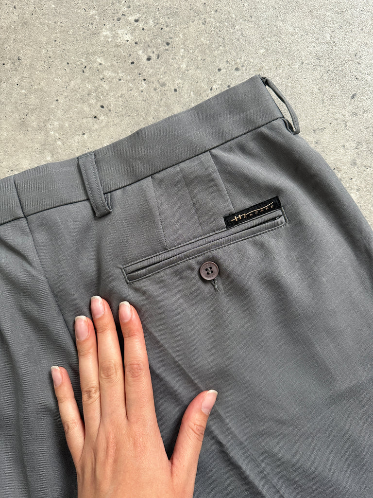 Vintage Silk Linen Tapered Leg Tailored Trousers - W32 - SYLK
