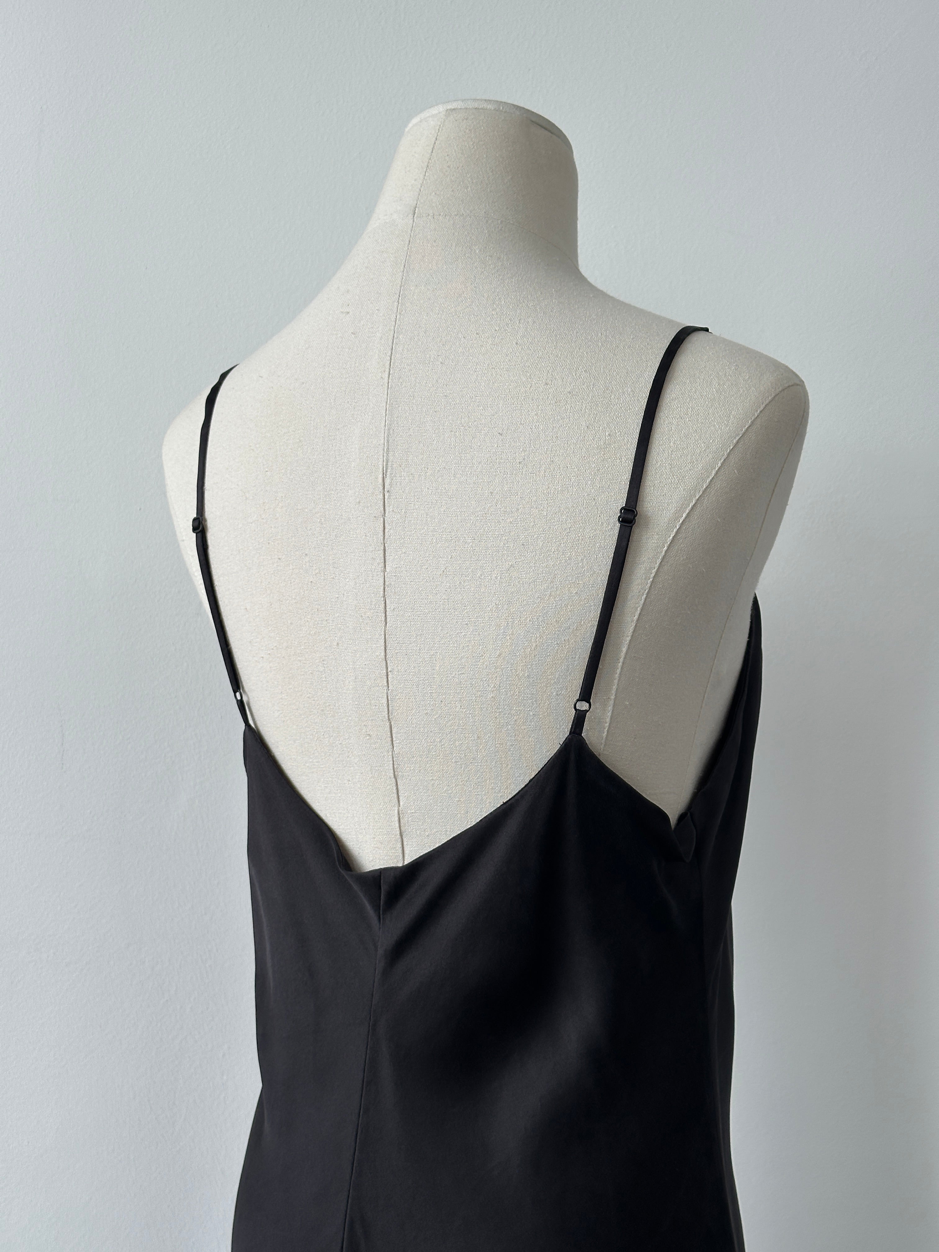 Vintage 2000s Pure Silk Minimal Slip Dress - L