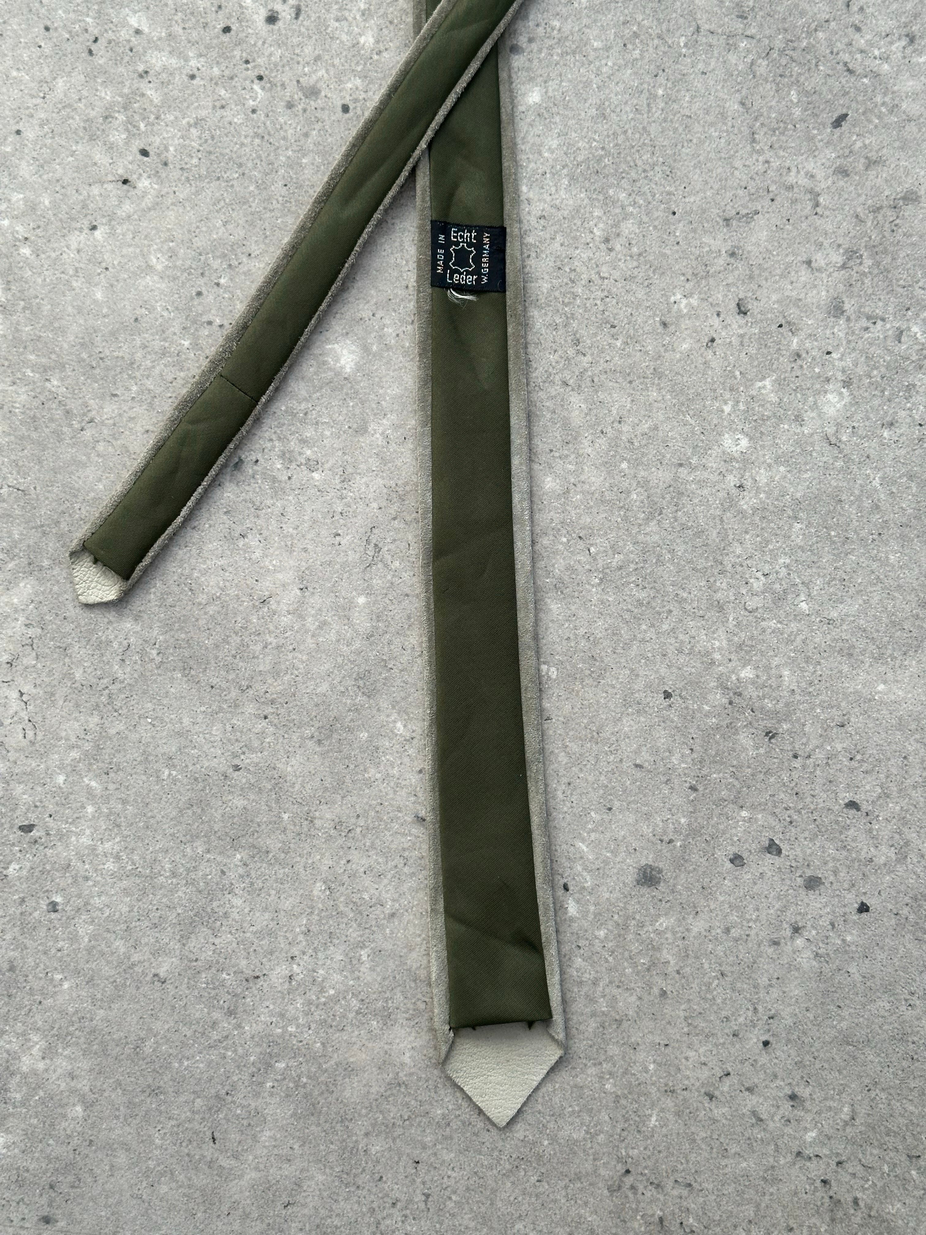 Vintage 1990s Suede Slim Tie