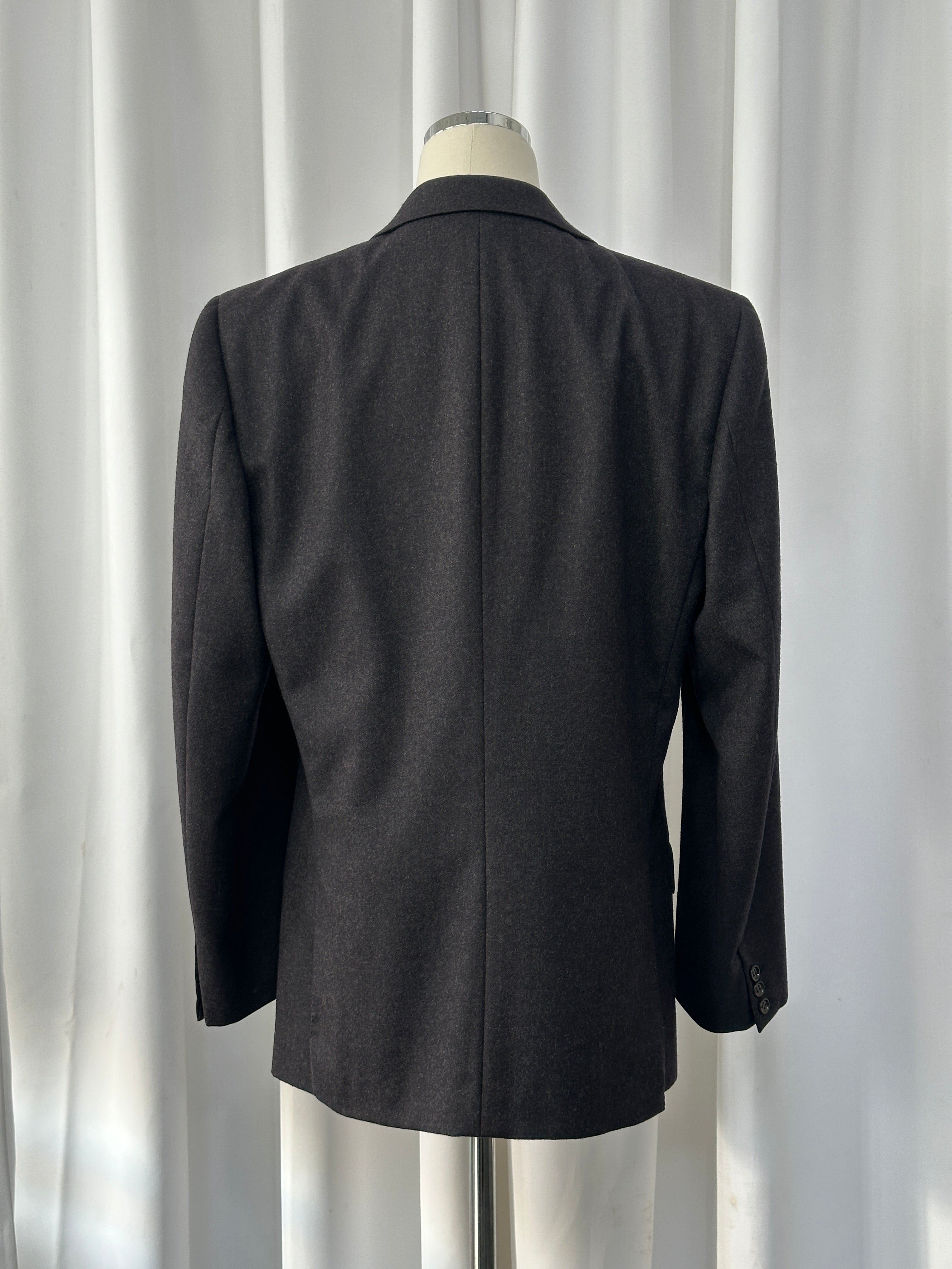 Burberry 1990s Pure Brushed Wool Single Breasted Blazer - 38R/M - SYLK