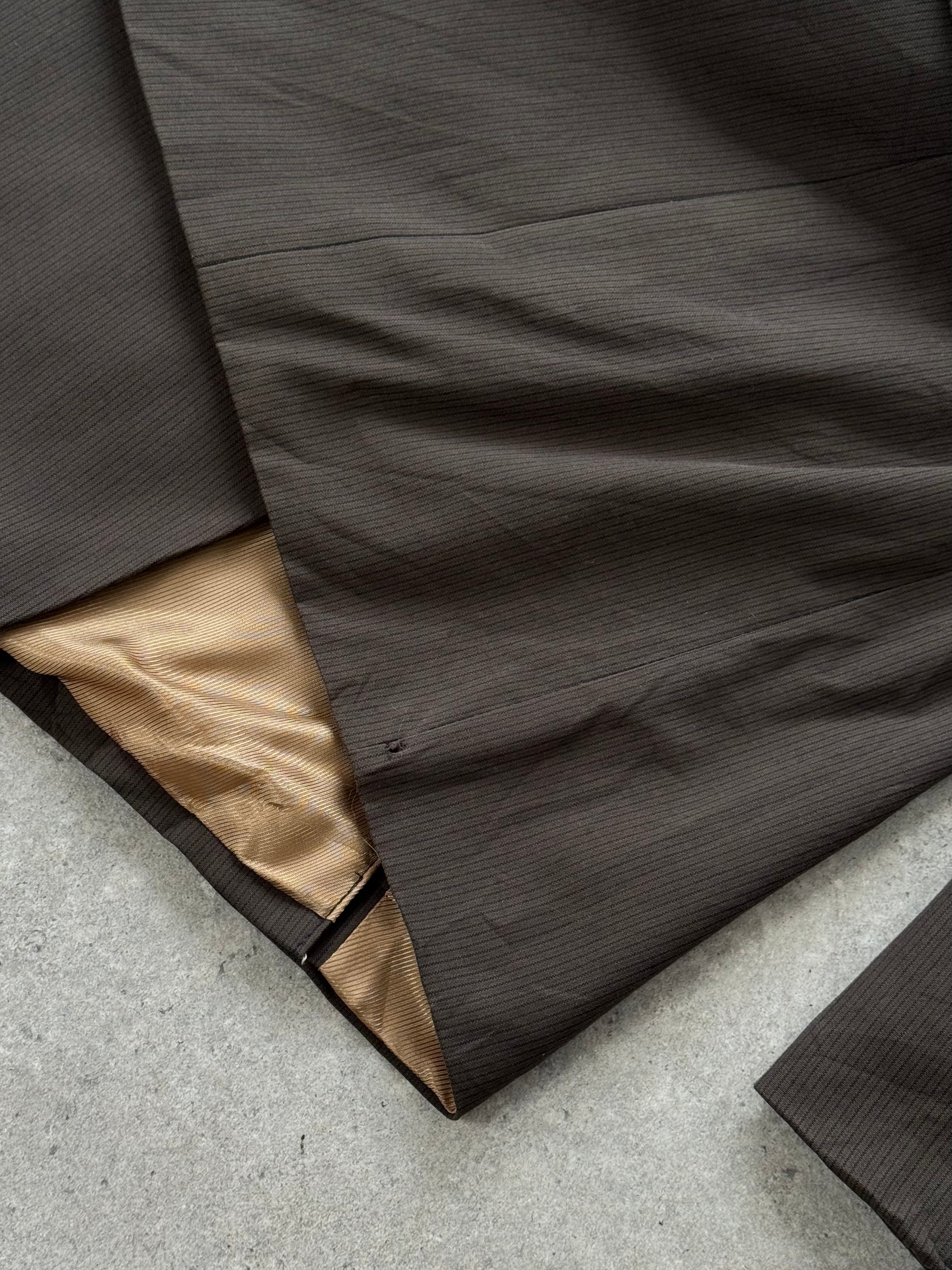 Vintage 1990s Cotton Stripe Single Breasted Suit - 42R/W34 - SYLK