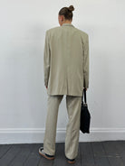 Vintage Linen Blend Single Breasted Suit - 42R/W34 - SYLK