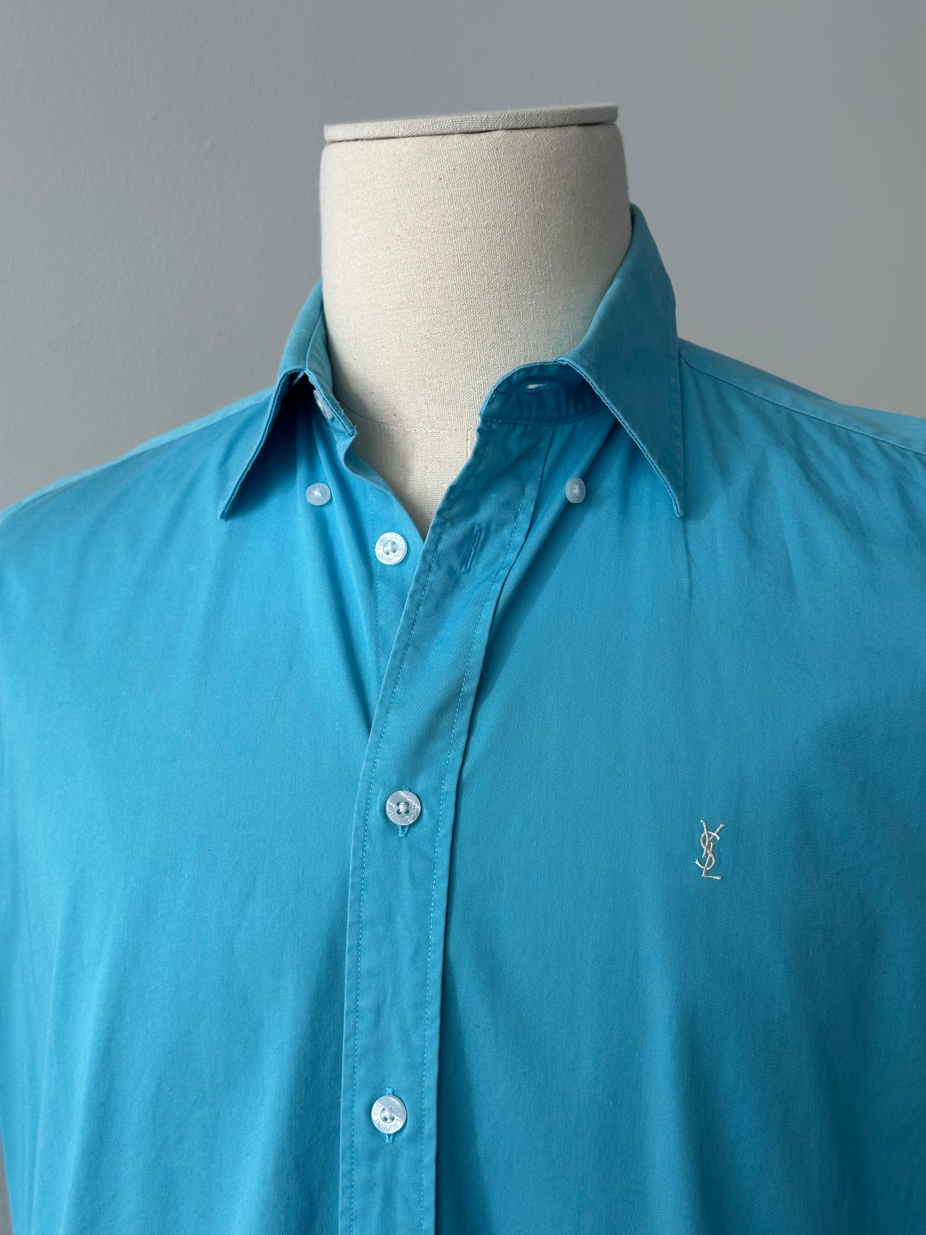 Yves Saint Laurent 1990s Pure Cotton Short Sleeve Shirt - M