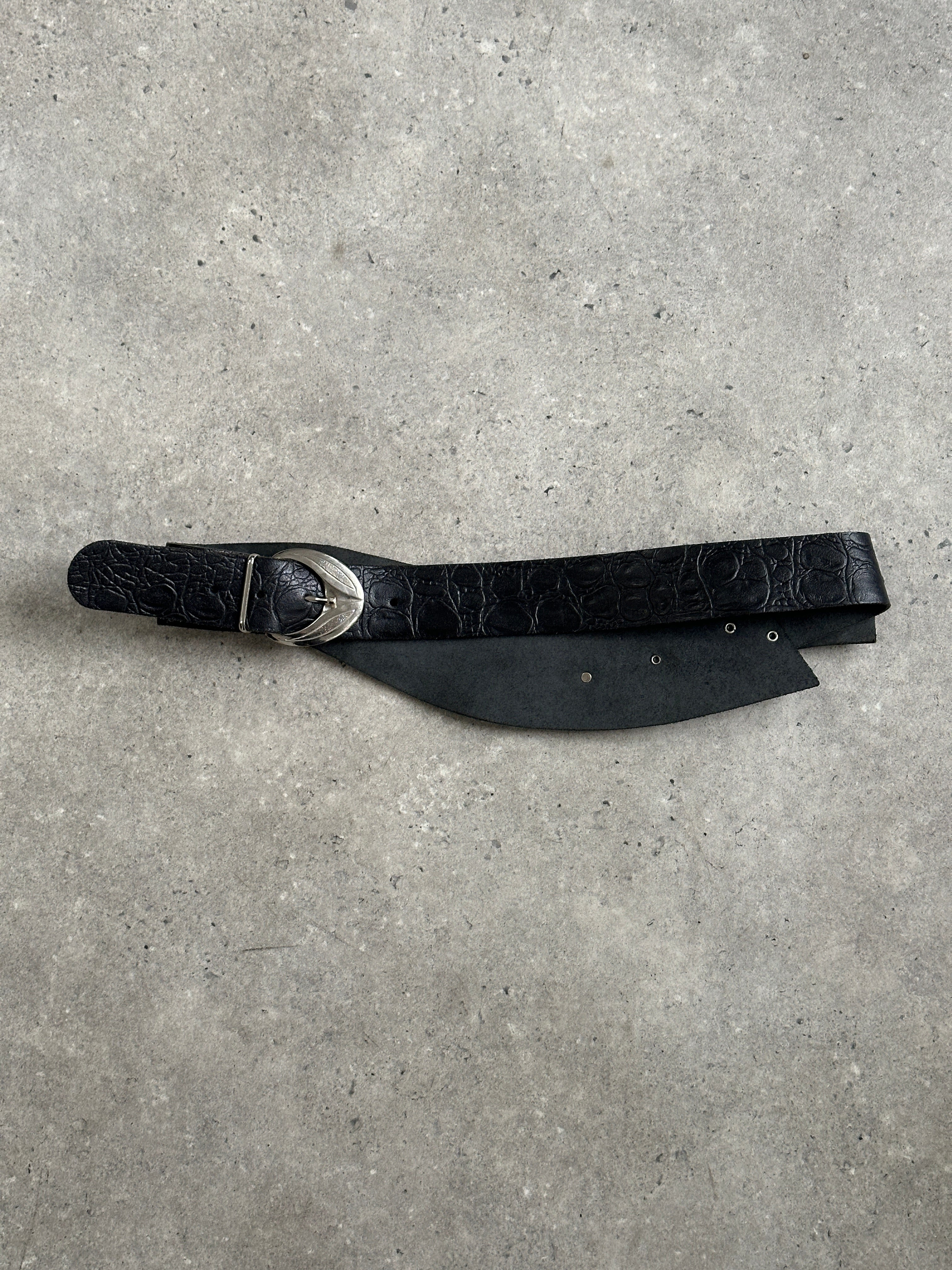 Vintage 1990s Leather Chunky Belt - W30-34