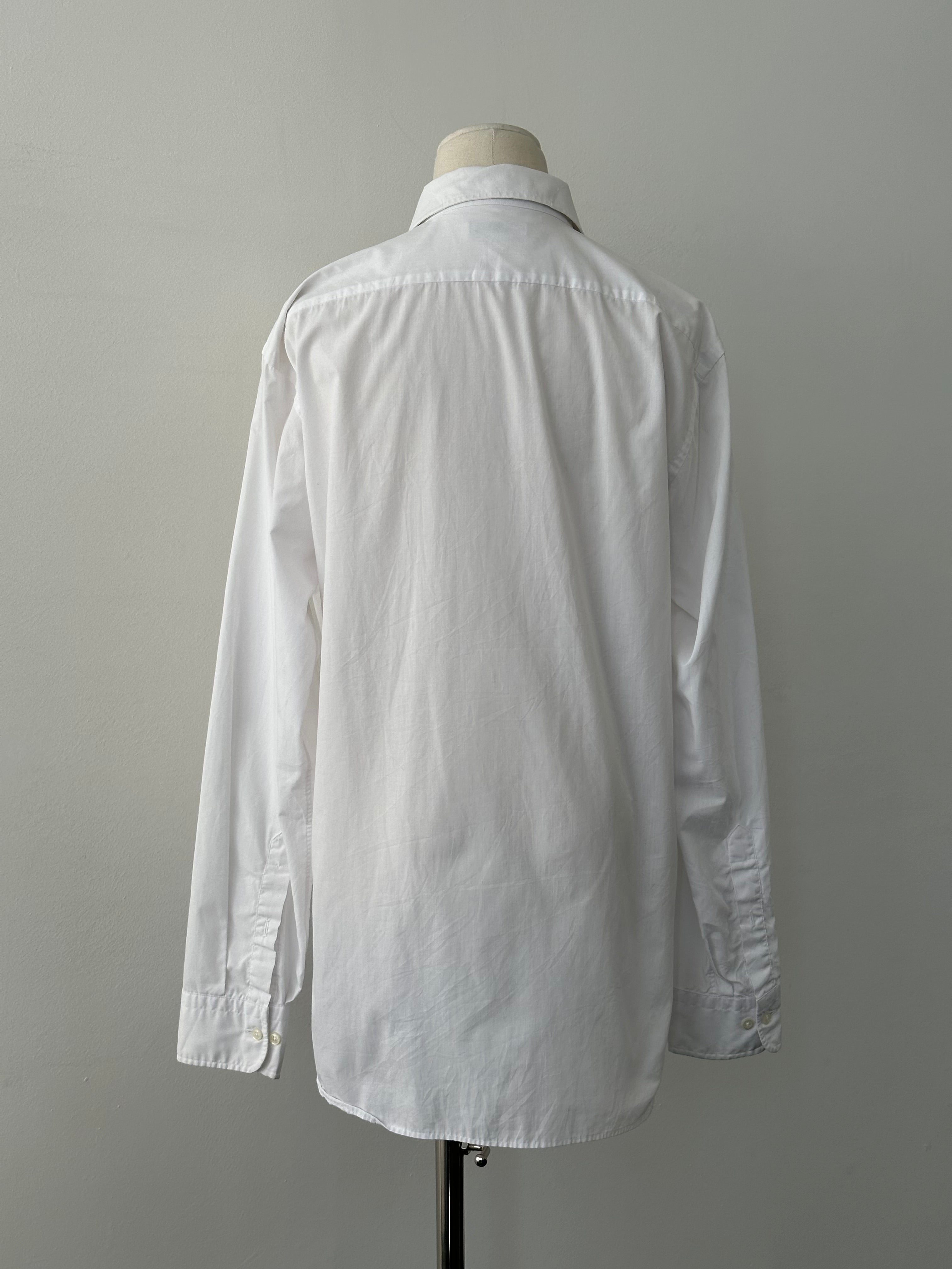 Christian Dior 1990s cotton logo shirt in size M, featuring classic Dior branding and a relaxed fit, front view.