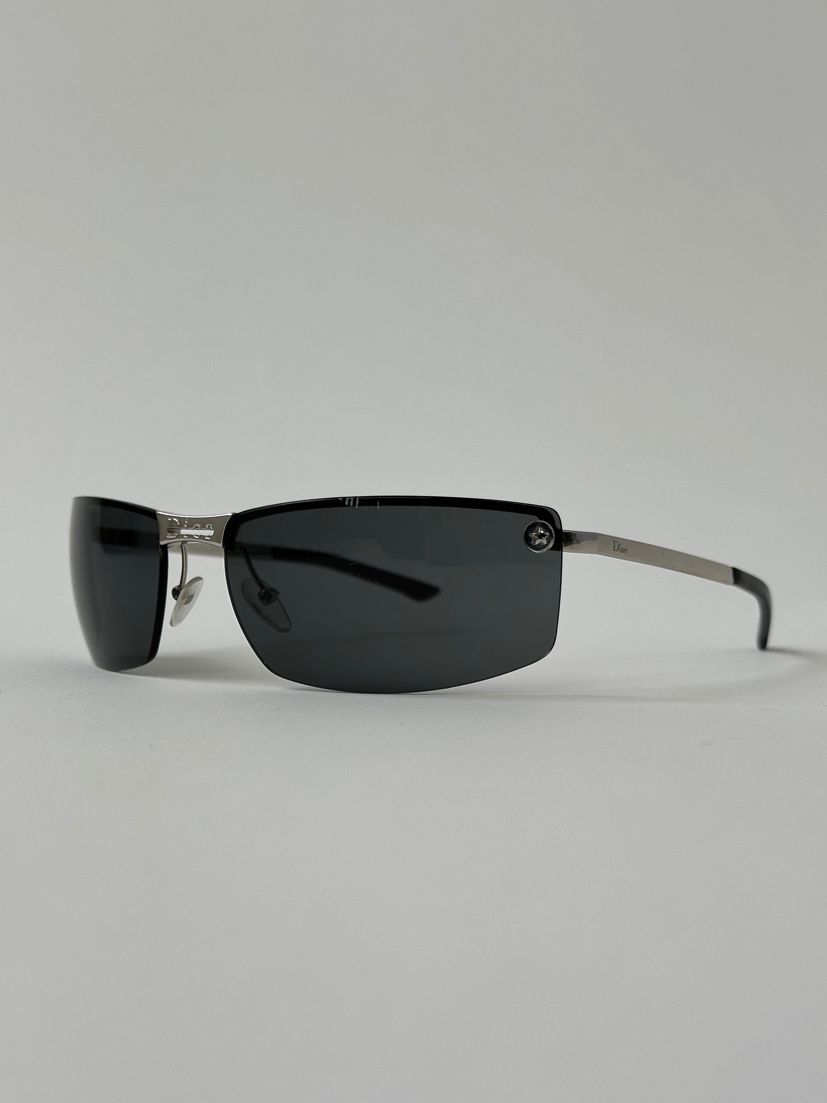 小物 00s archive Dior rimless eyewear y2k VINTAGE CHRISTIAN DIOR ADIORABLE SILVER LIGHT LENS 2000 SUNGLASSES