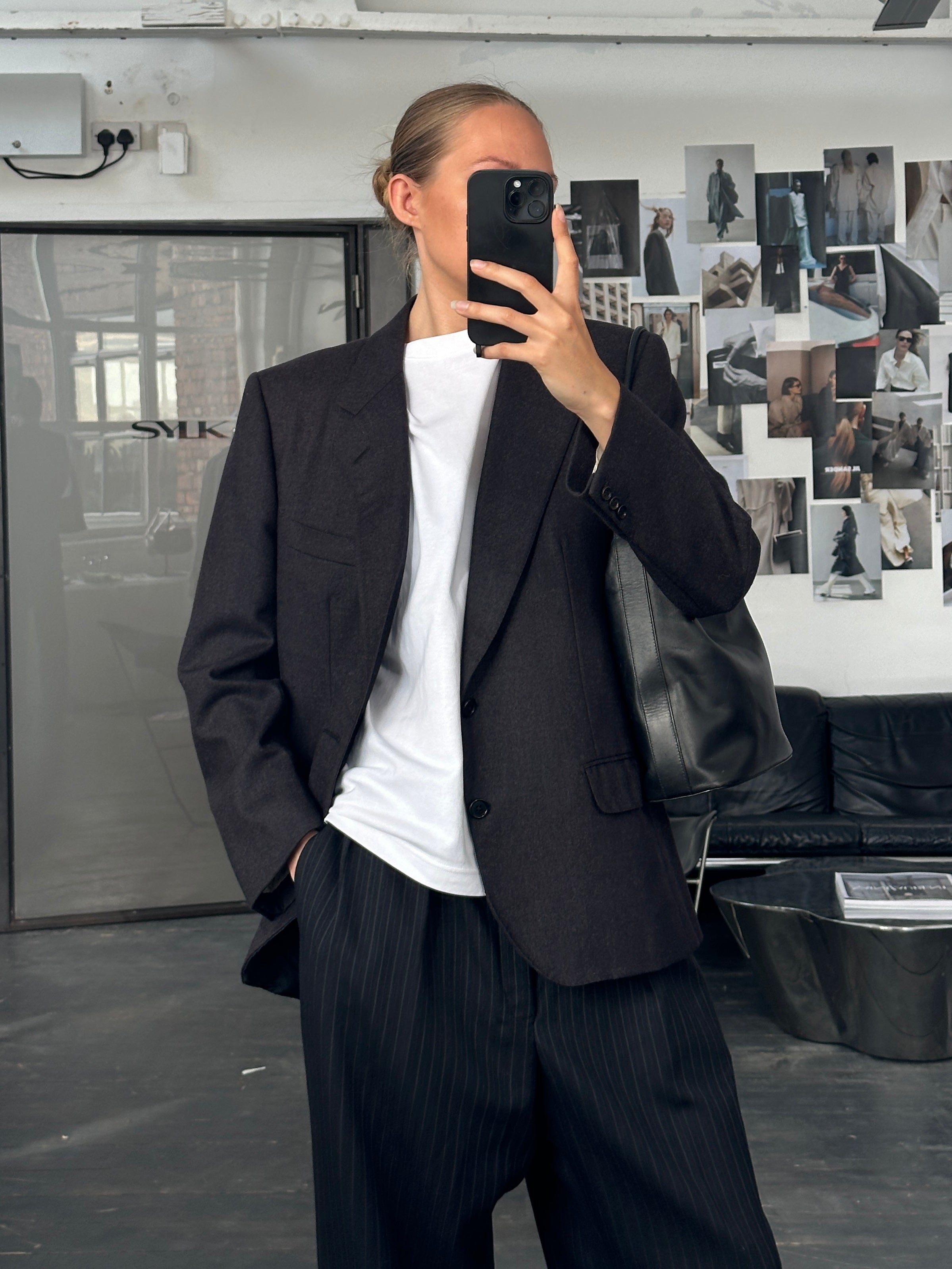 Burberry 1990s Pure Brushed Wool Single Breasted Blazer - 38R/M - SYLK