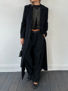 Emporio Armani A-Line Floor Length Cashmere Coat - S/M - SYLK