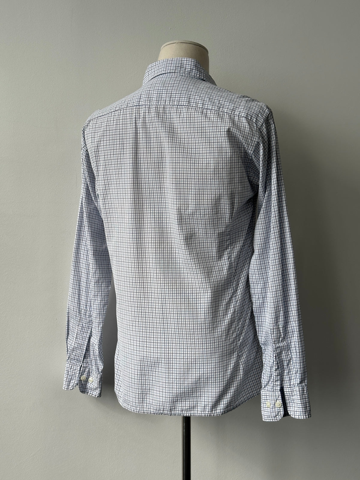 Christian Dior Chemises 1990s Pure Cotton Check Logo Shirt - S