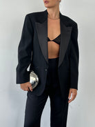 Christian Dior Wool Tuxedo Single Breasted Blazer - 36R/XS - SYLK