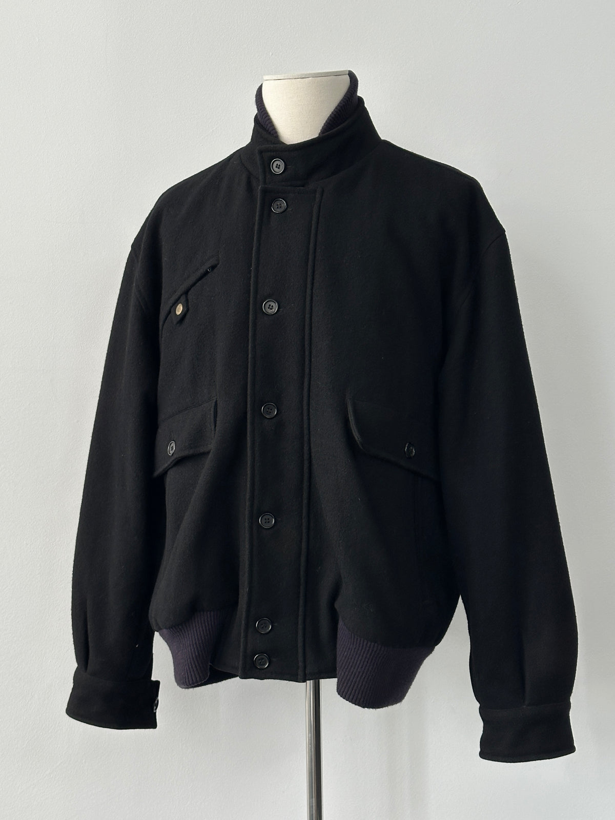 Vintage 1990s Wool Cashmere Bomber Jacket - XXL
