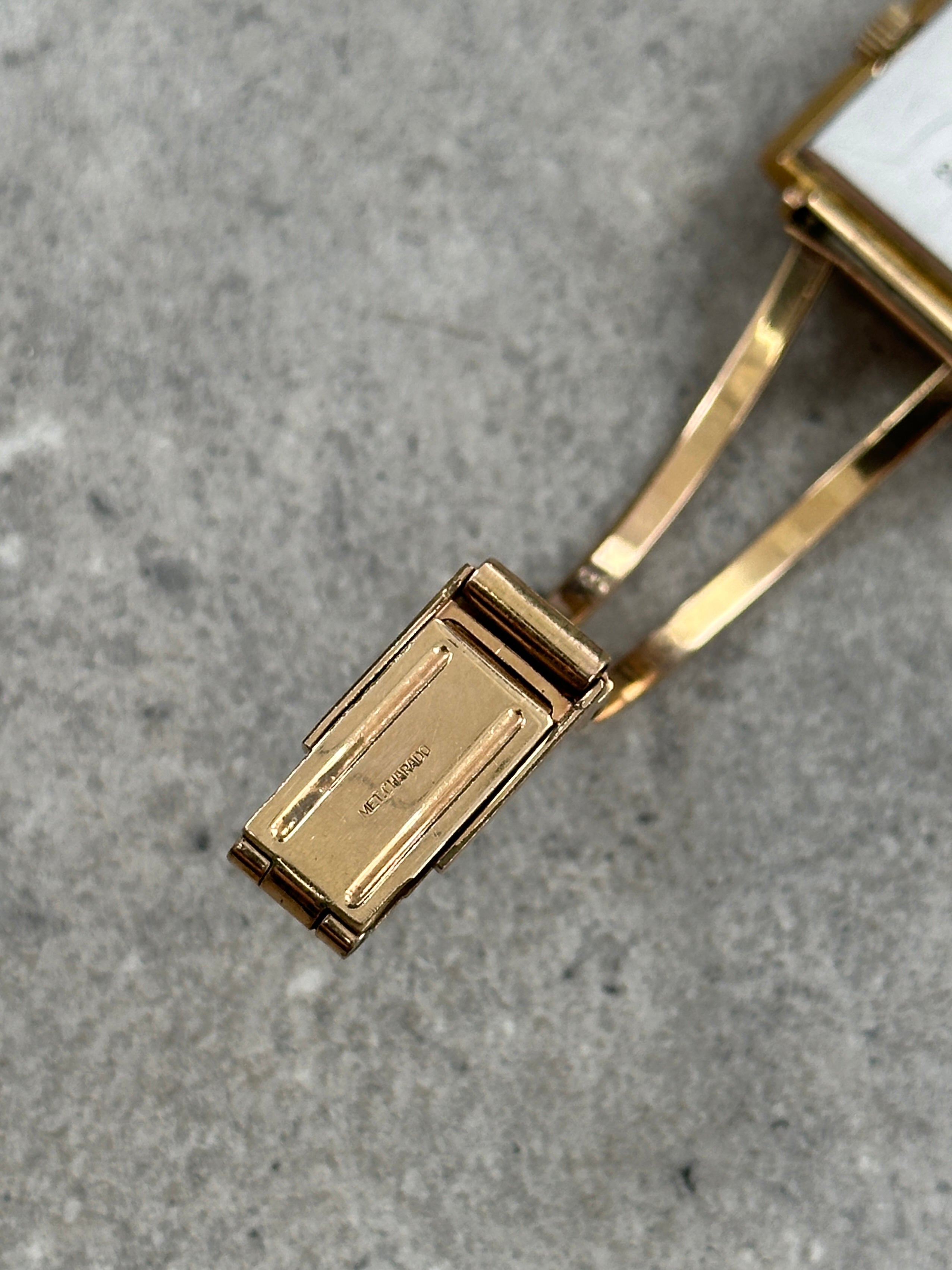 Vintage Festina 1970s Swiss Gold Tone Bracelet Mechanical Watch
