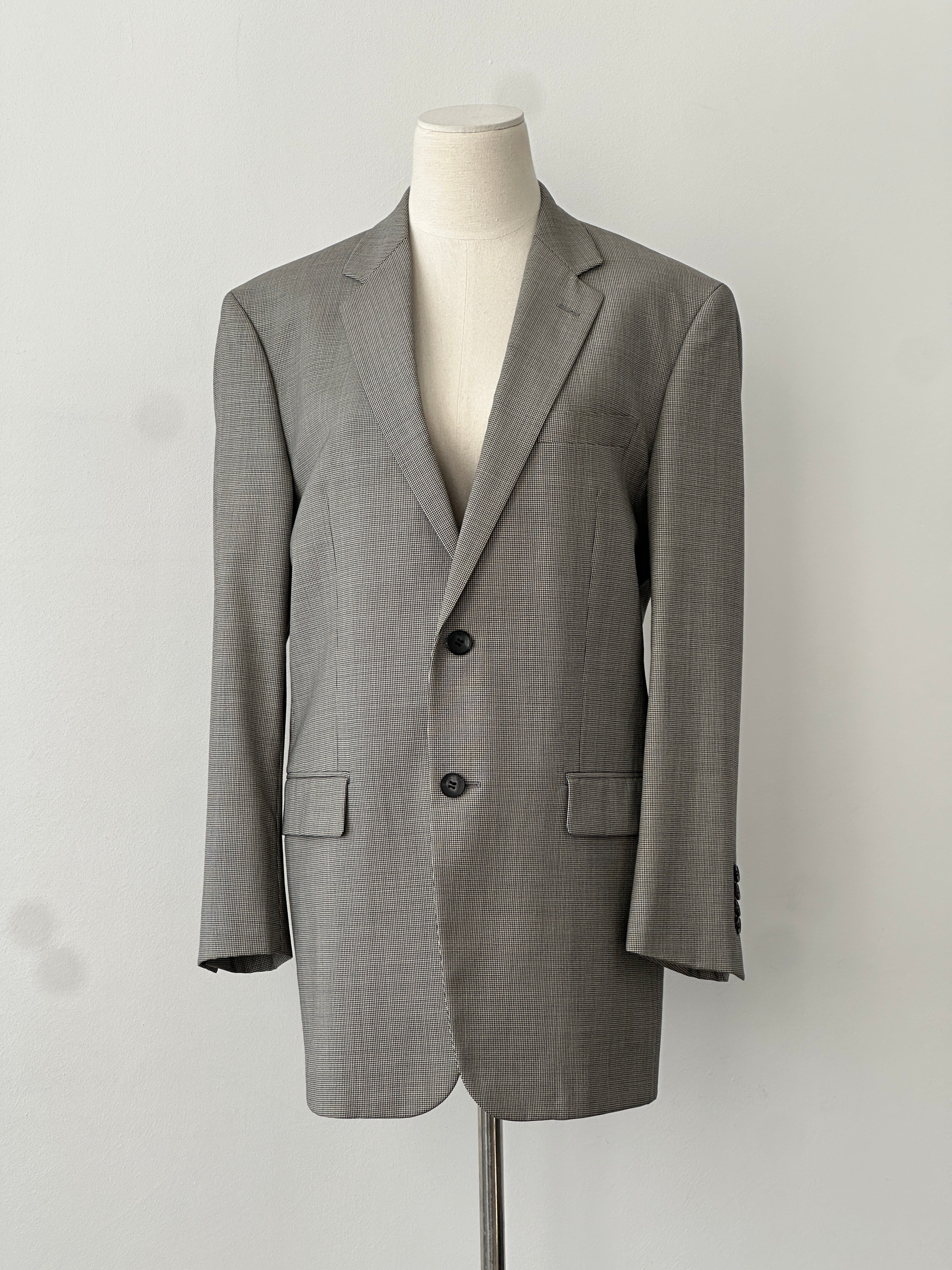 Loro Piana x Theory 2000s Pure Wool Micro Houndstooth Blazer - M