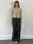 Armani Collezioni 2000s Double Zip Suede Jacket - SYLK