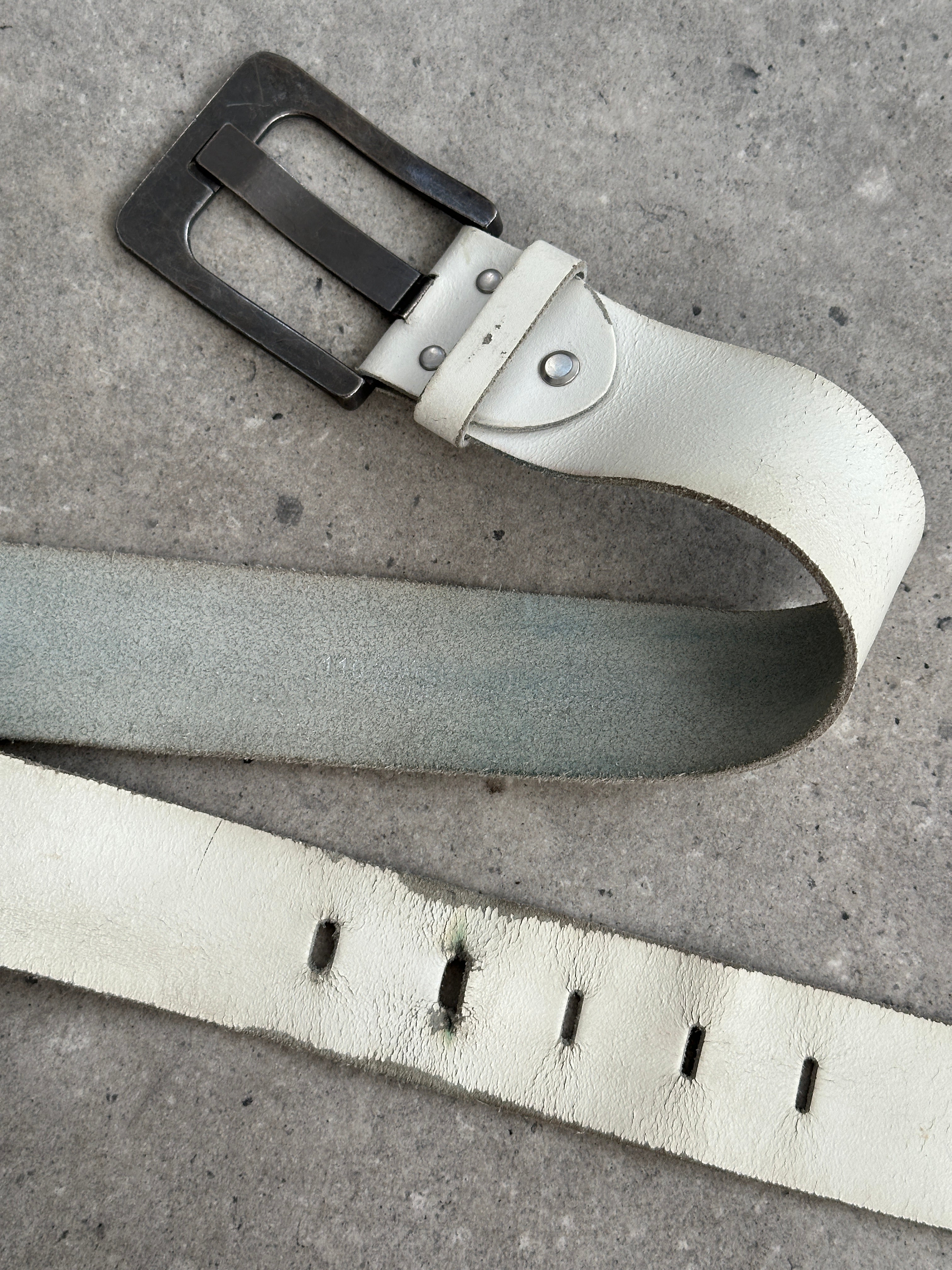 Vintage 1990s Leather Chunky Belt - W34-38