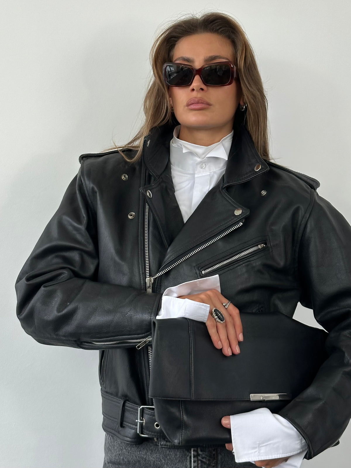 Vintage 1990s Leather Biker Jacket - M | SYLK