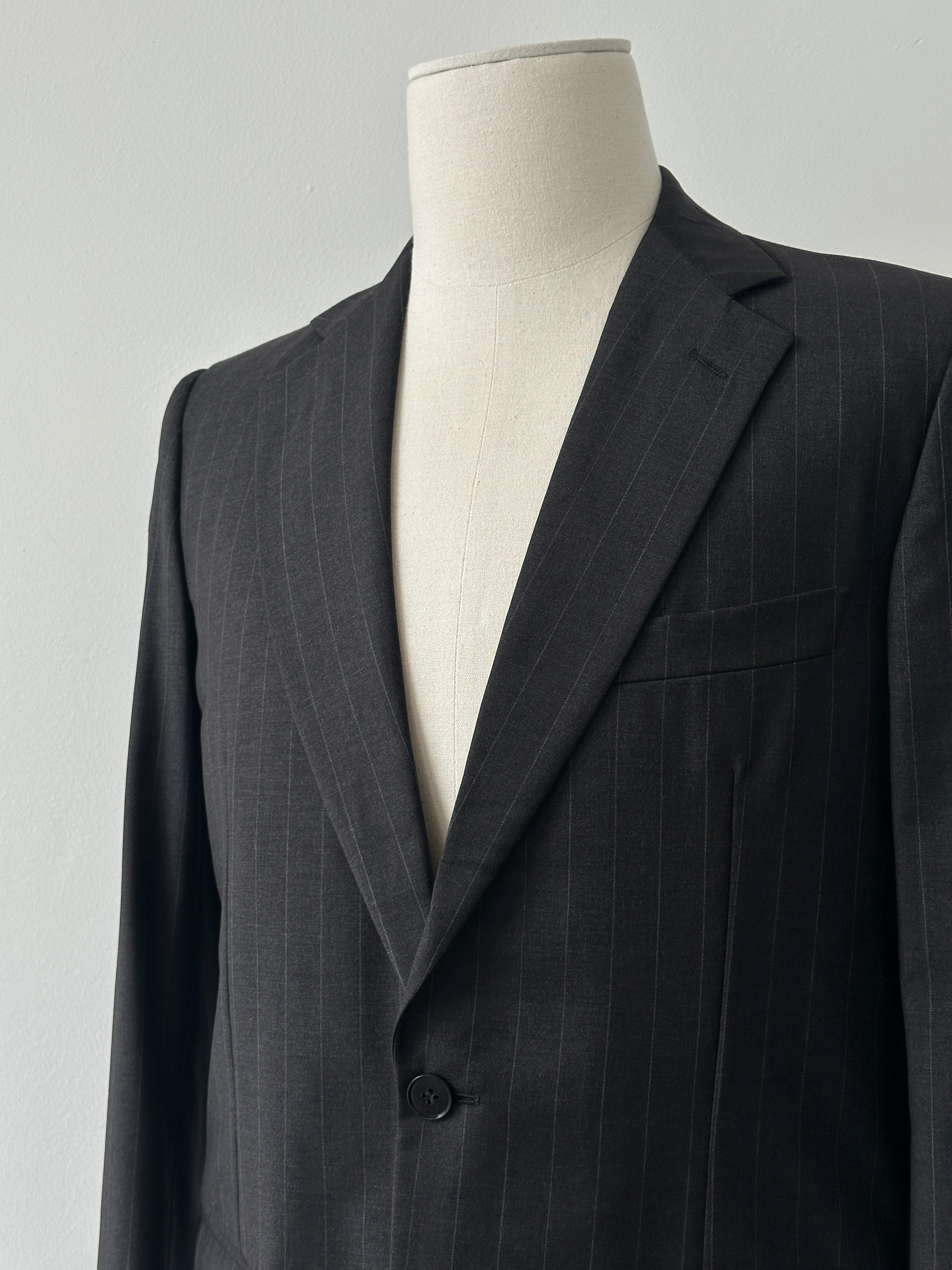 Loro Piana x Confitri Couture 1990S Pure Wool Striped Blazer - 38R