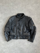 Vintage Motorcycle Distressed Leather Jacket - M/L - SYLK