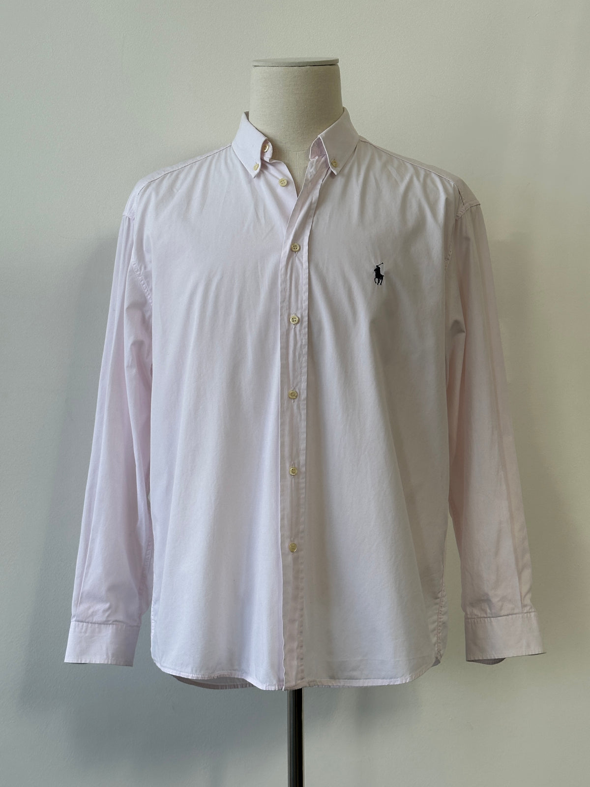 Ralph Lauren Polo 1990s Pure Cotton Logo Shirt - L
