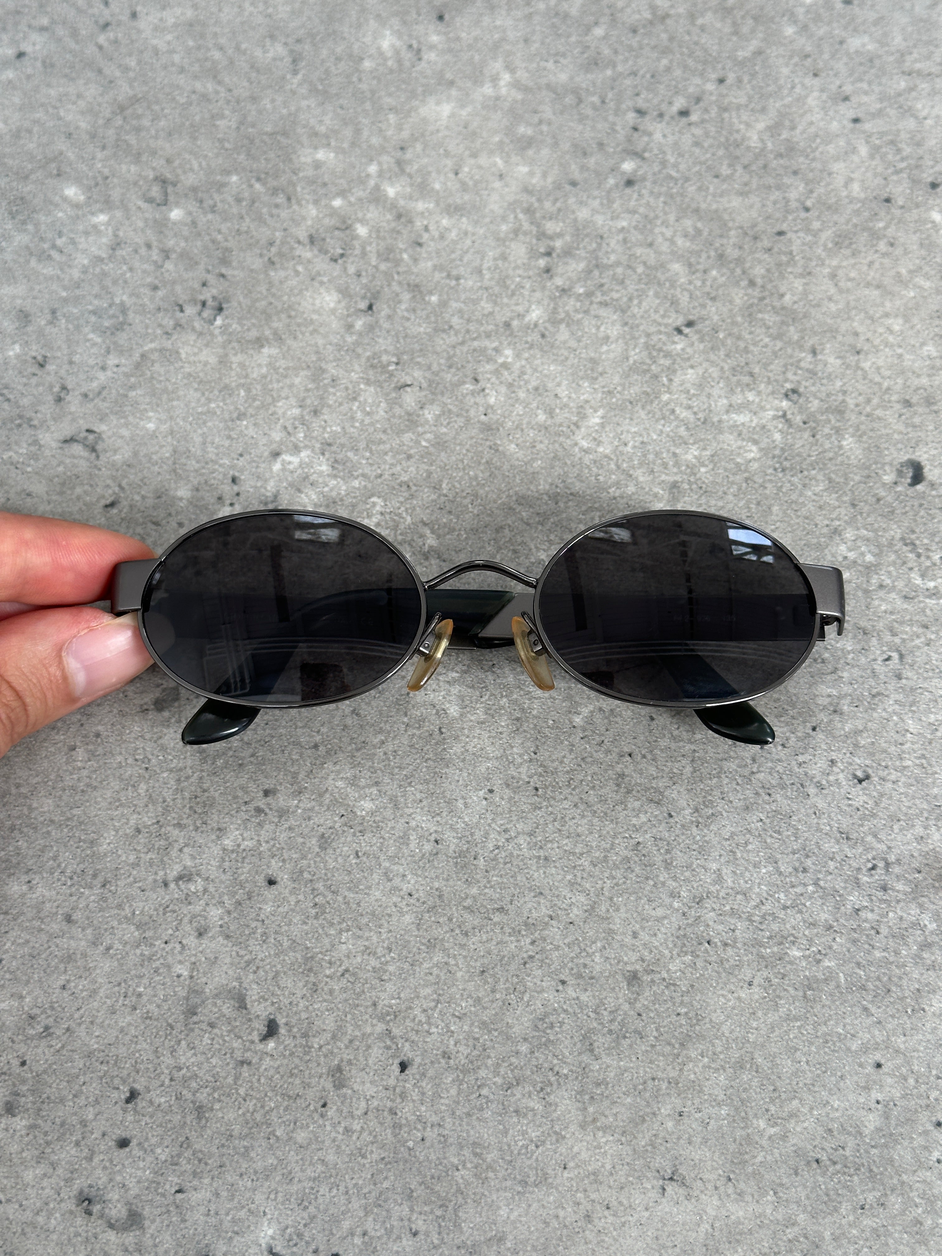 Giorgio Armani 1990s Oval Logo Sunglasses