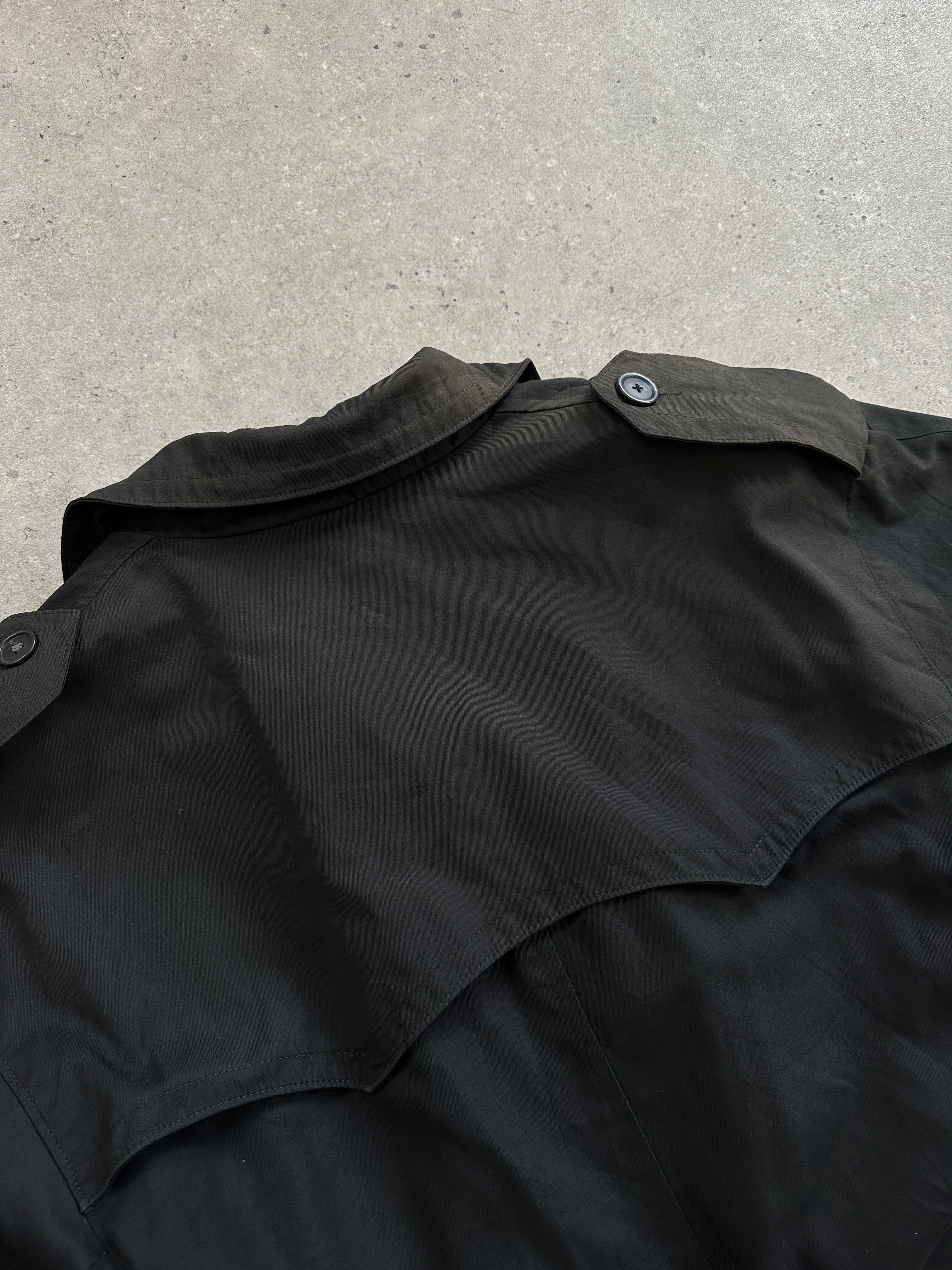 Christian Dior Monsieur double-breasted trench coat in XL, classic beige color, tailored fit, and stylish design.