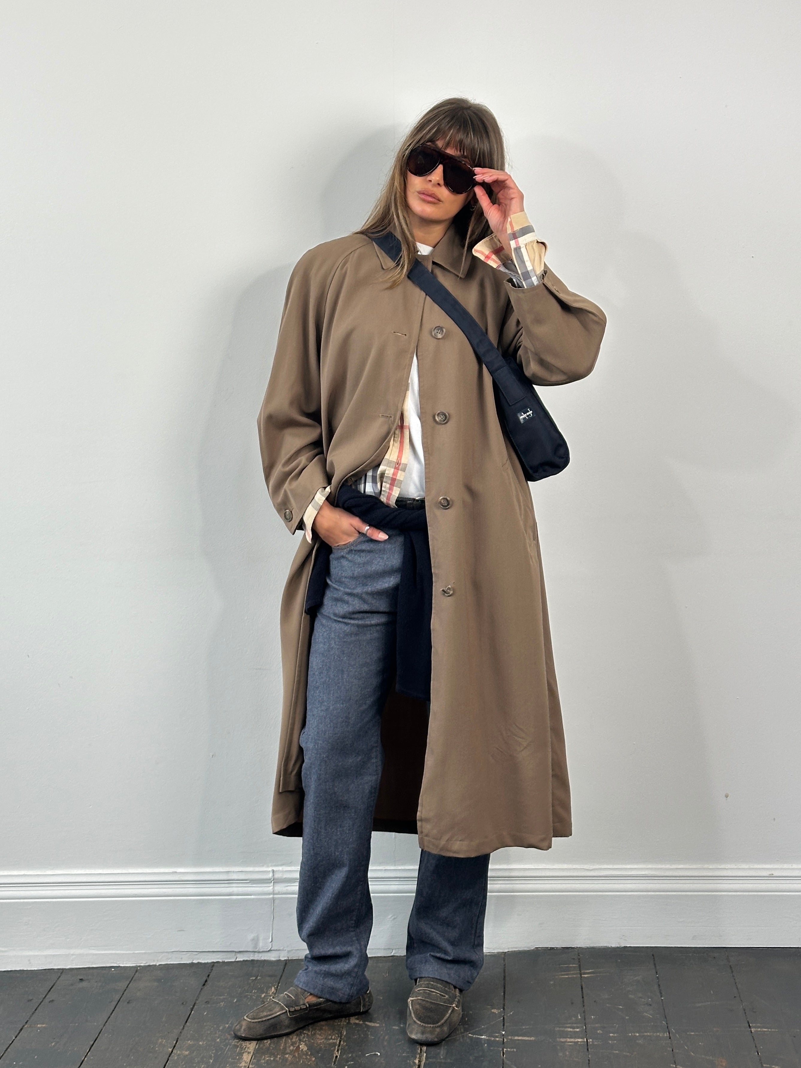 London Fog 1990s Wool Trench Coat - L - SYLK