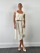 Prada 2012 Pure Silk Pleated Slip Dress - L - SYLK