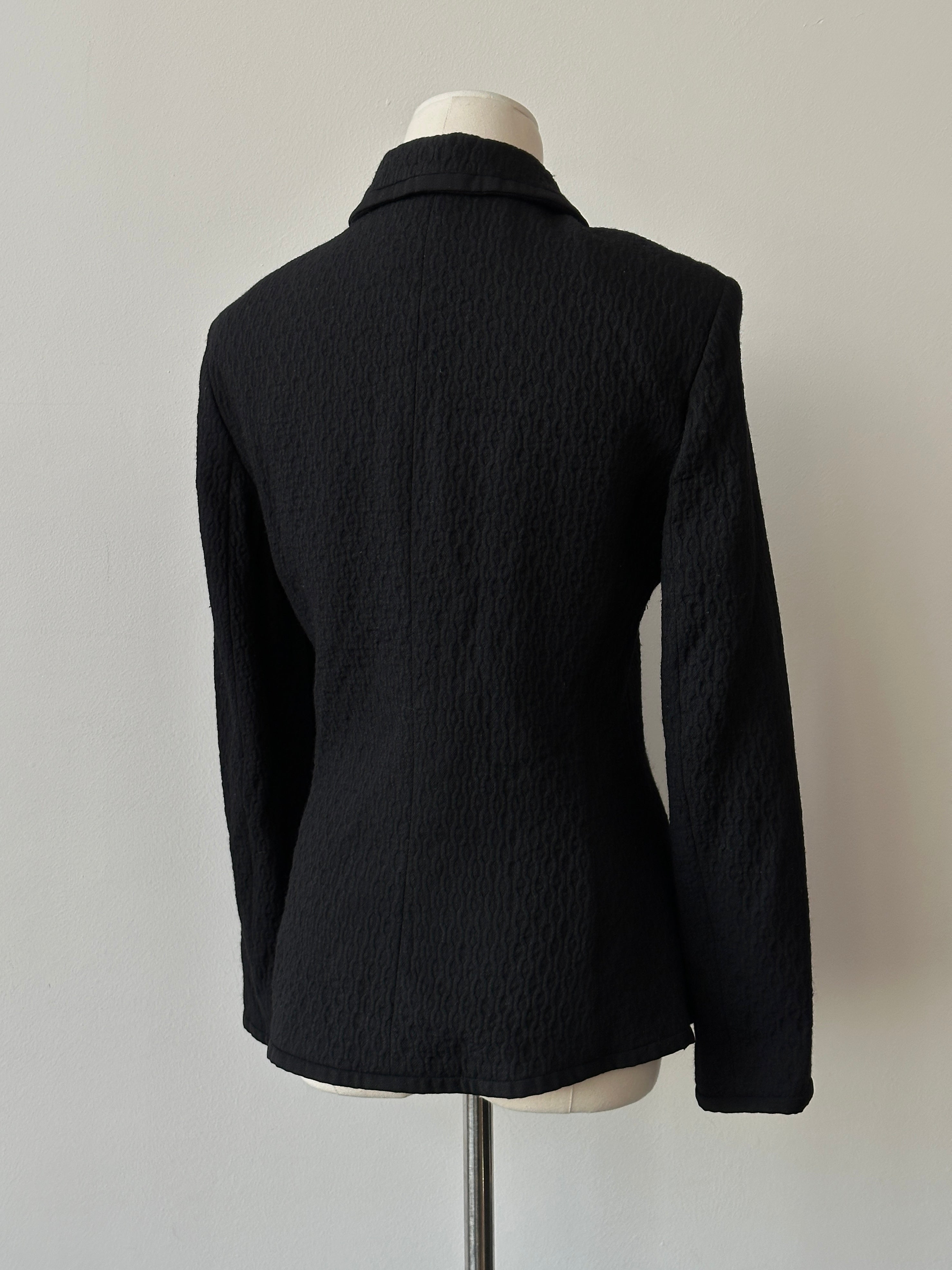 Versace Versus 1990s Wool Silk Lion Head Fitted Jacket - S