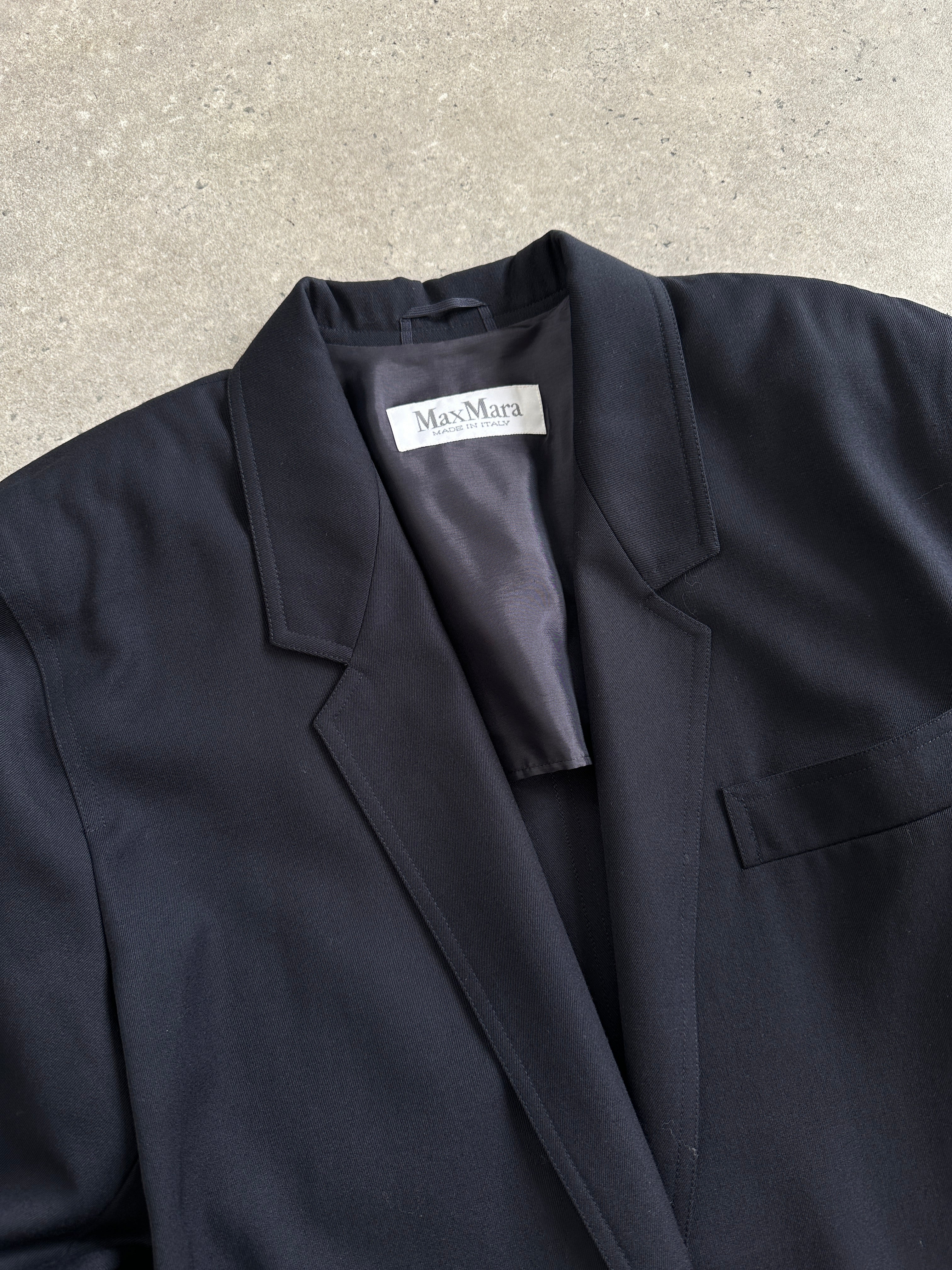 Max Mara Pure Wool Unlined Single Breasted Blazer - M - SYLK