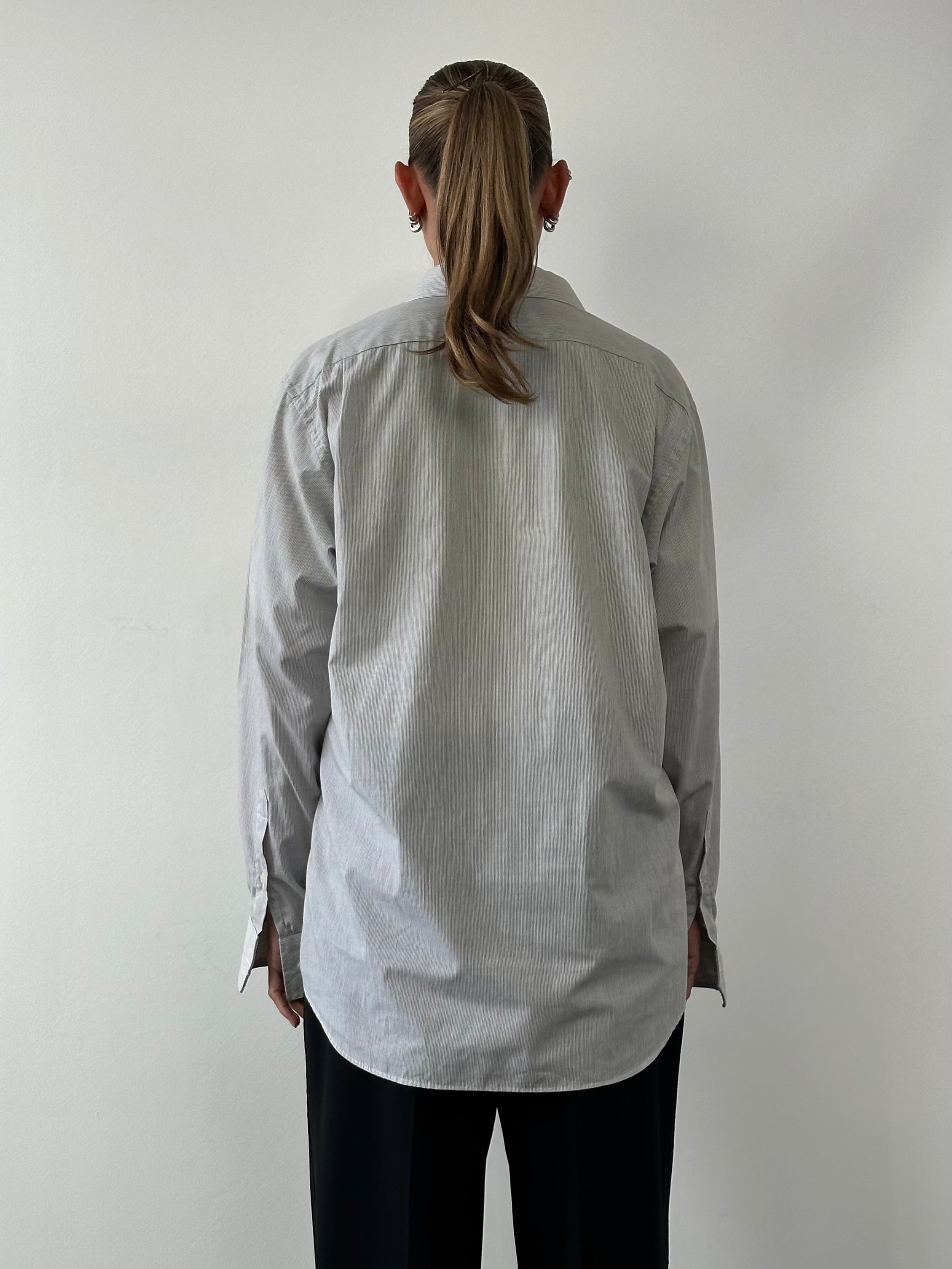 Christian Dior stripe cotton logo shirt in XL, featuring a classic design with bold stripes and Dior branding.
