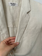 Max Mara Pure Linen Short Sleeve Blazer - S/M - SYLK