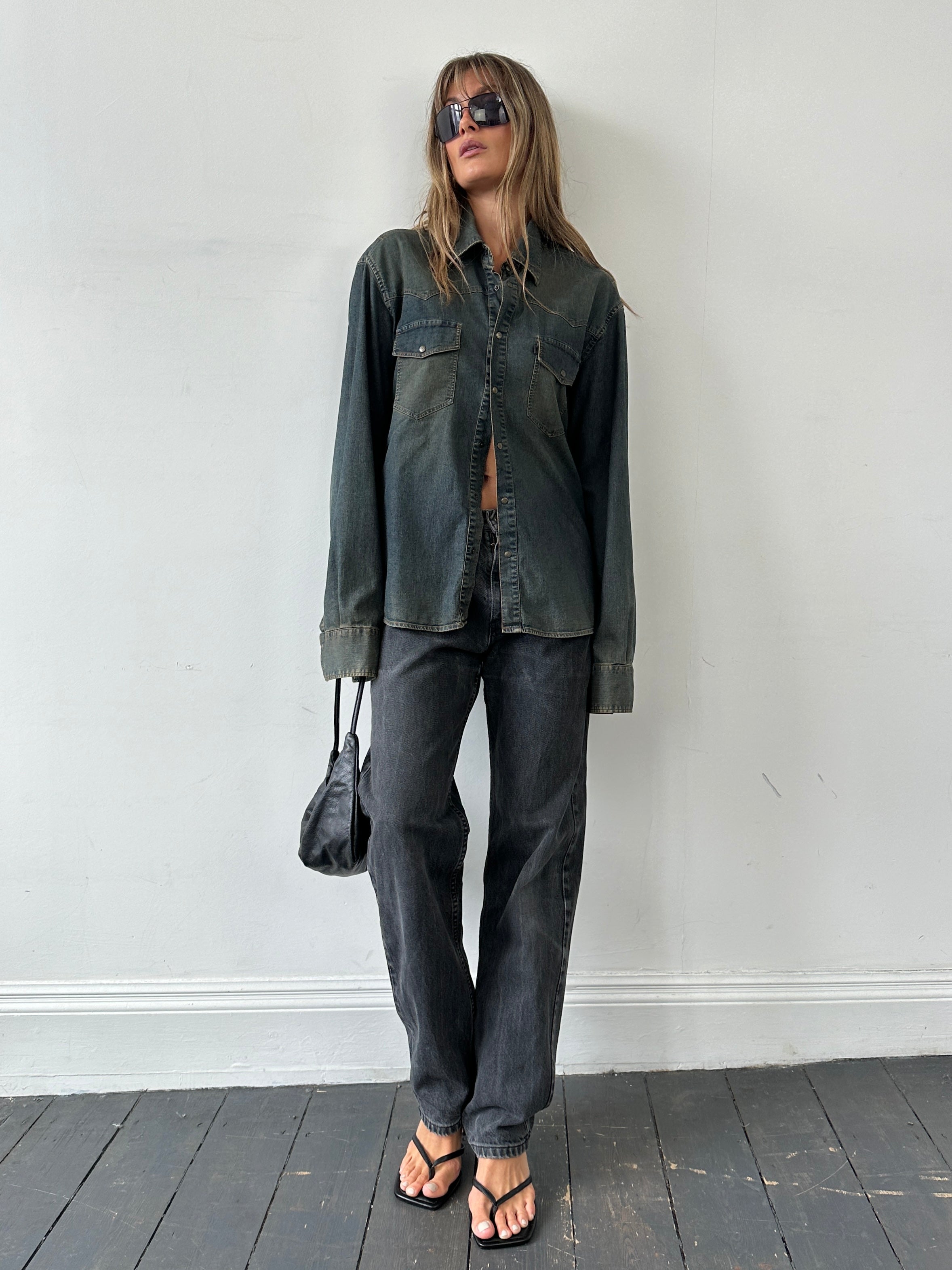 Lee high waisted straight leg denim jeans in W32, showing the classic blue color, fit, and stitching details.