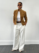 Ralph Lauren 2000s High Neck Corduroy Jacket - XS - SYLK