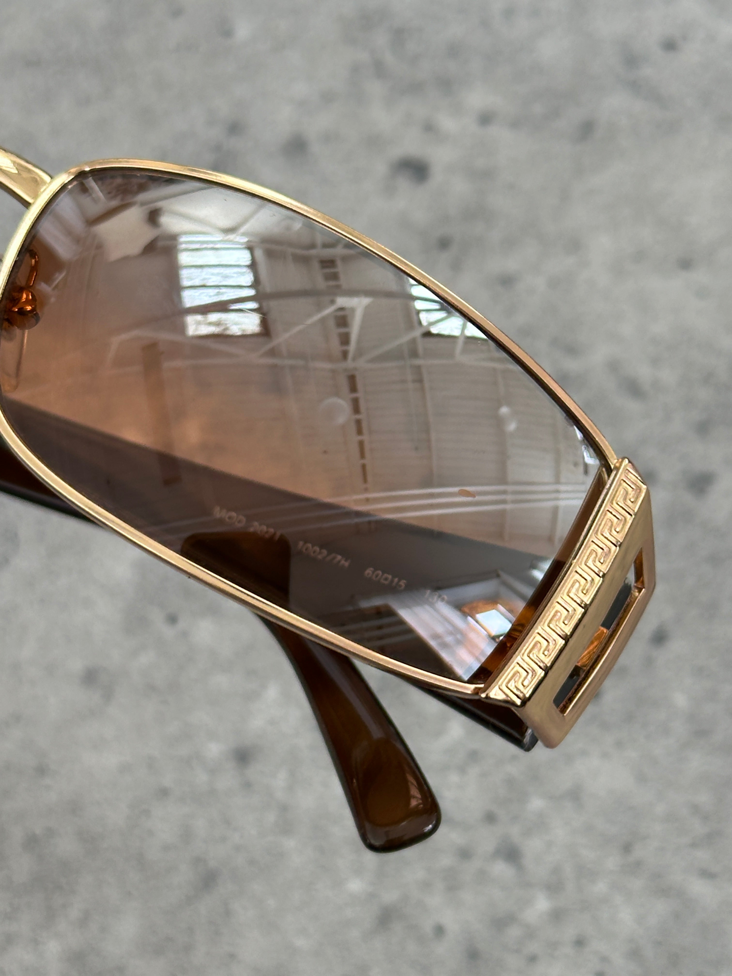 Versace 2000s Rectangular Medusa Logo Sunglasses