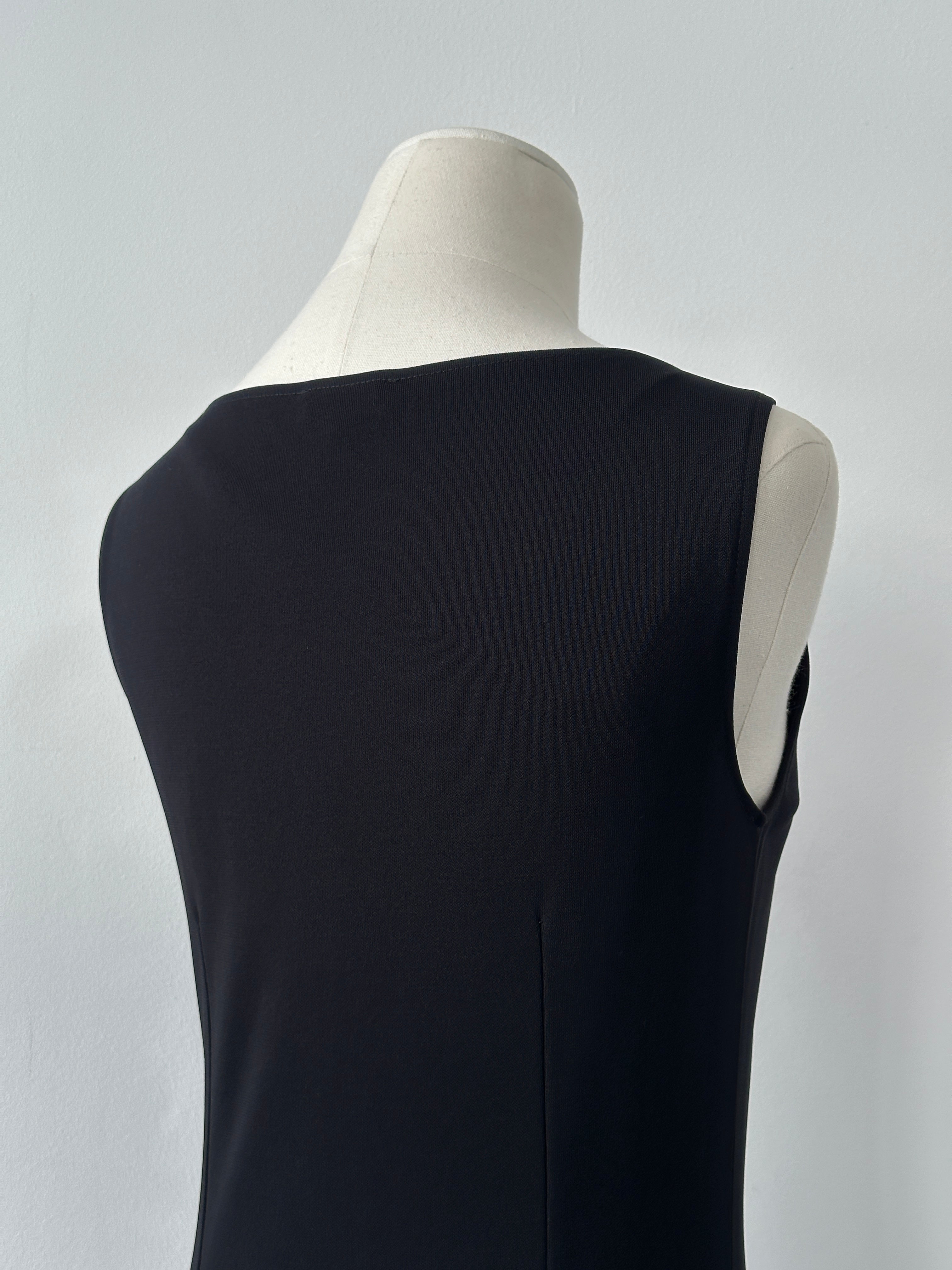 Vintage 1990s Sleeveless Cowl Neck Midi Dress - M