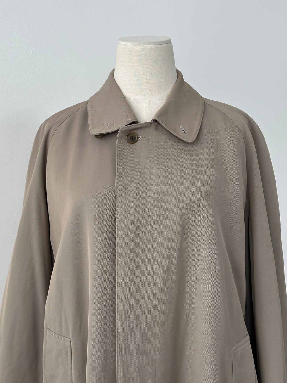 Burberry 1990s Pure Tasmania Wool High Neck Trench - L
