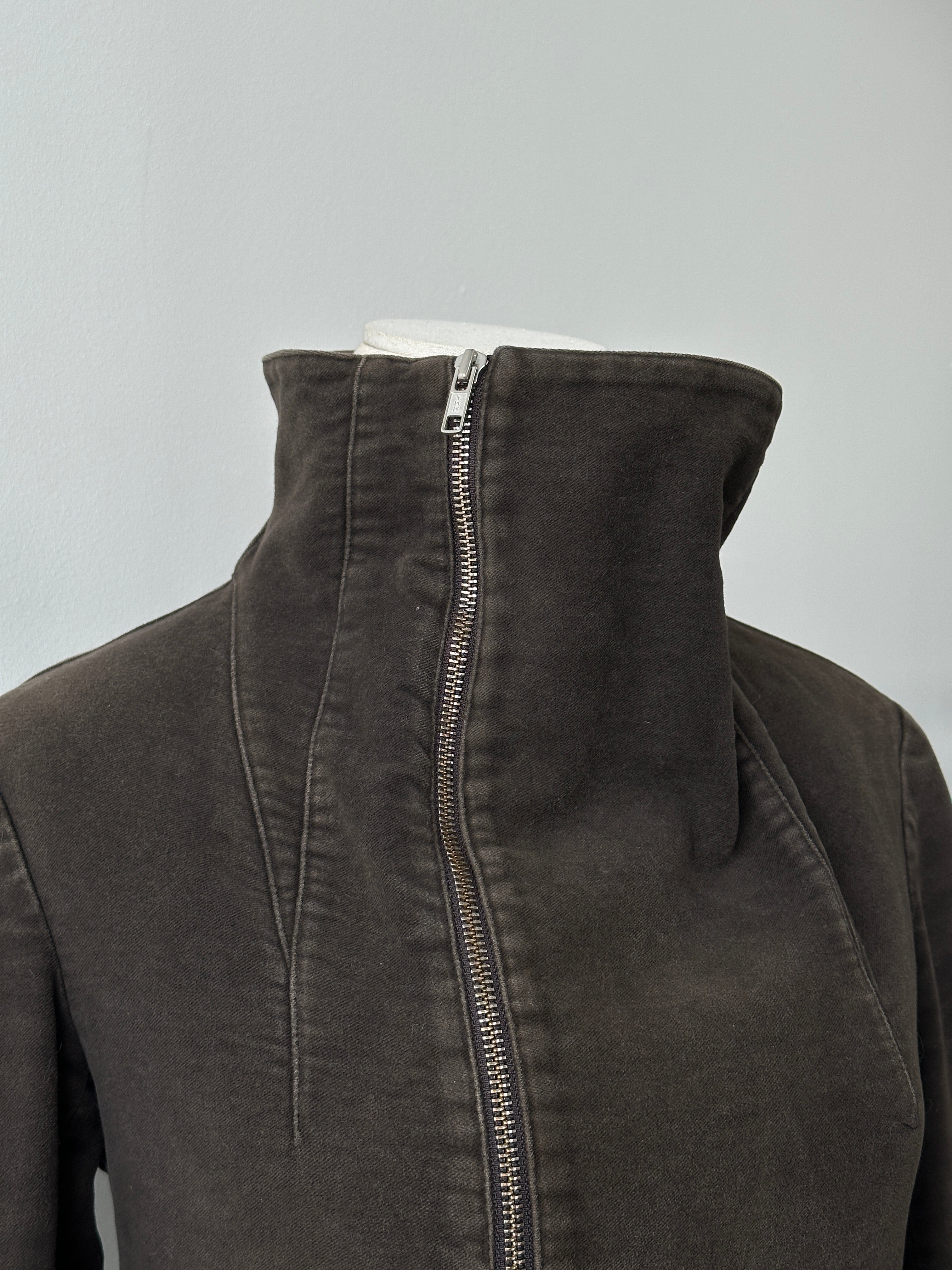 Jigsaw 2000s Pure Cotton High Neck Jacket - S