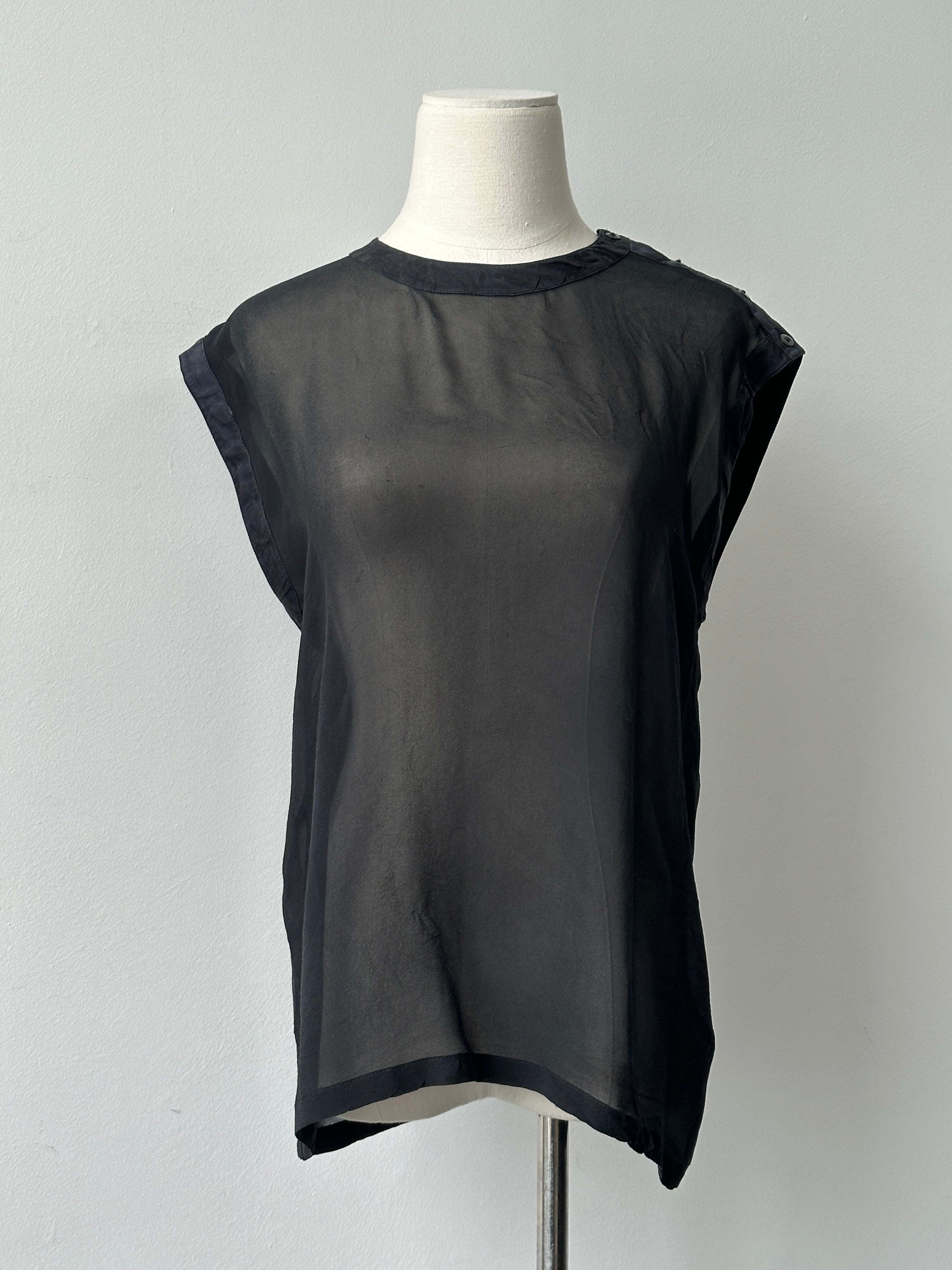 Escada By Margaretha Ley 1990s Pure Silk Sleeveless Top - M