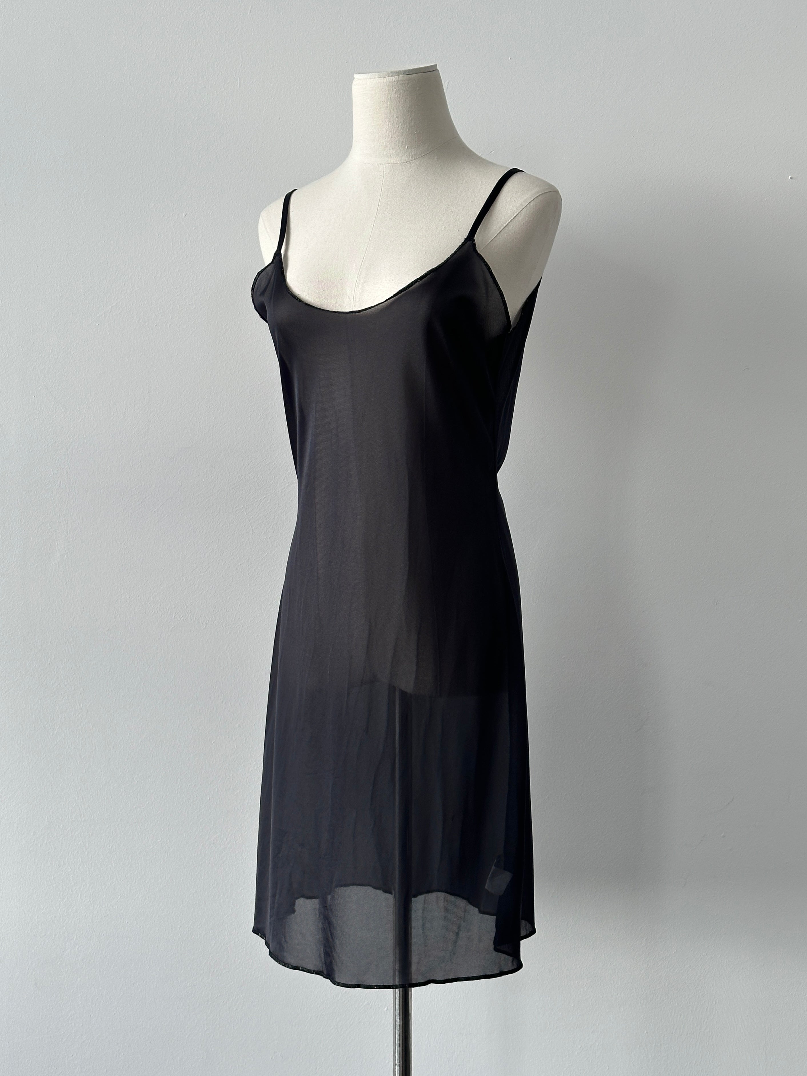 Italian Vintage 1990s Sheer Slip Dress - S-M