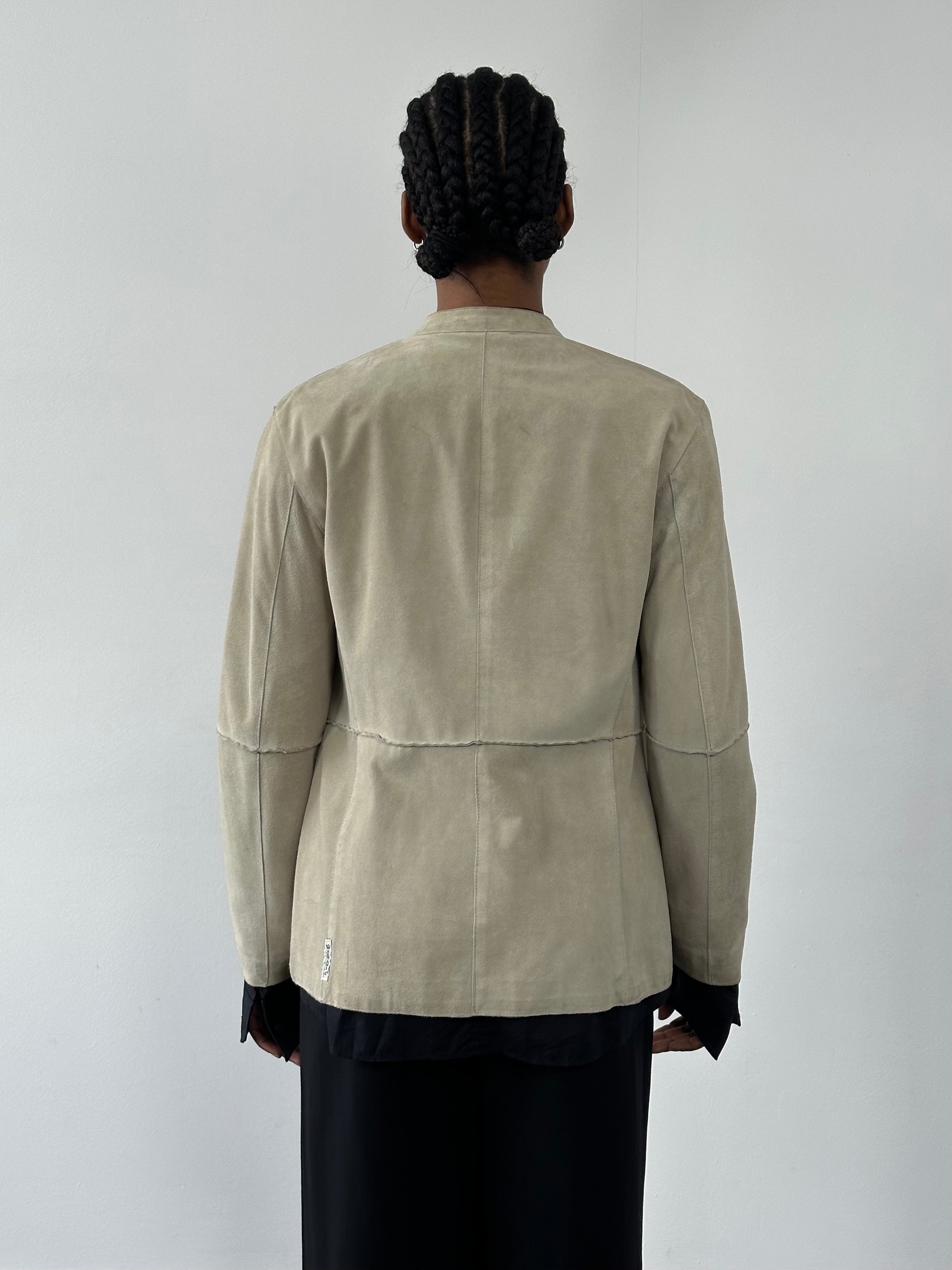 Armani Jeans 1990s Suede Fitted Jacket - S