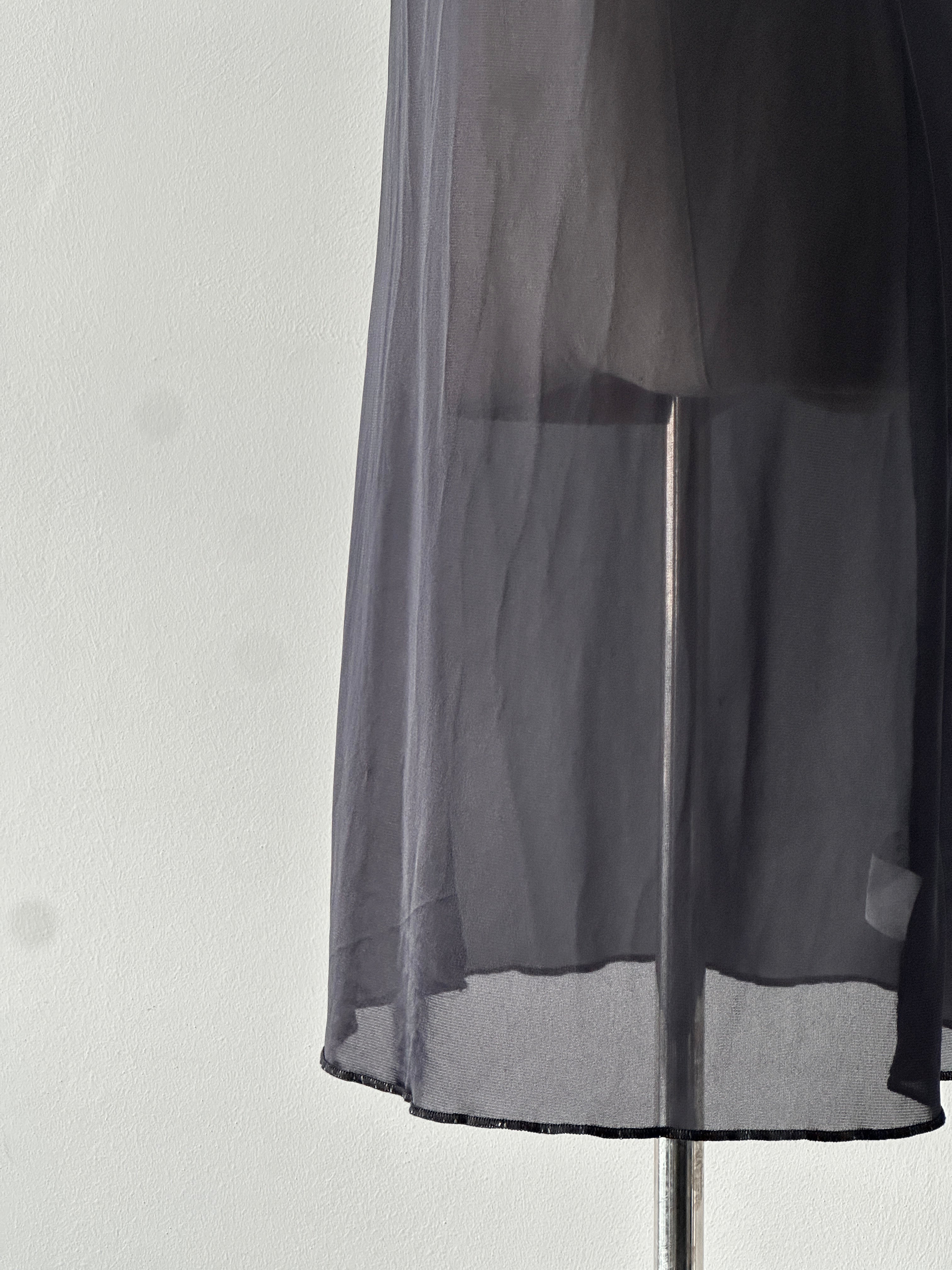 Italian Vintage 1990s Sheer Slip Dress - S-M