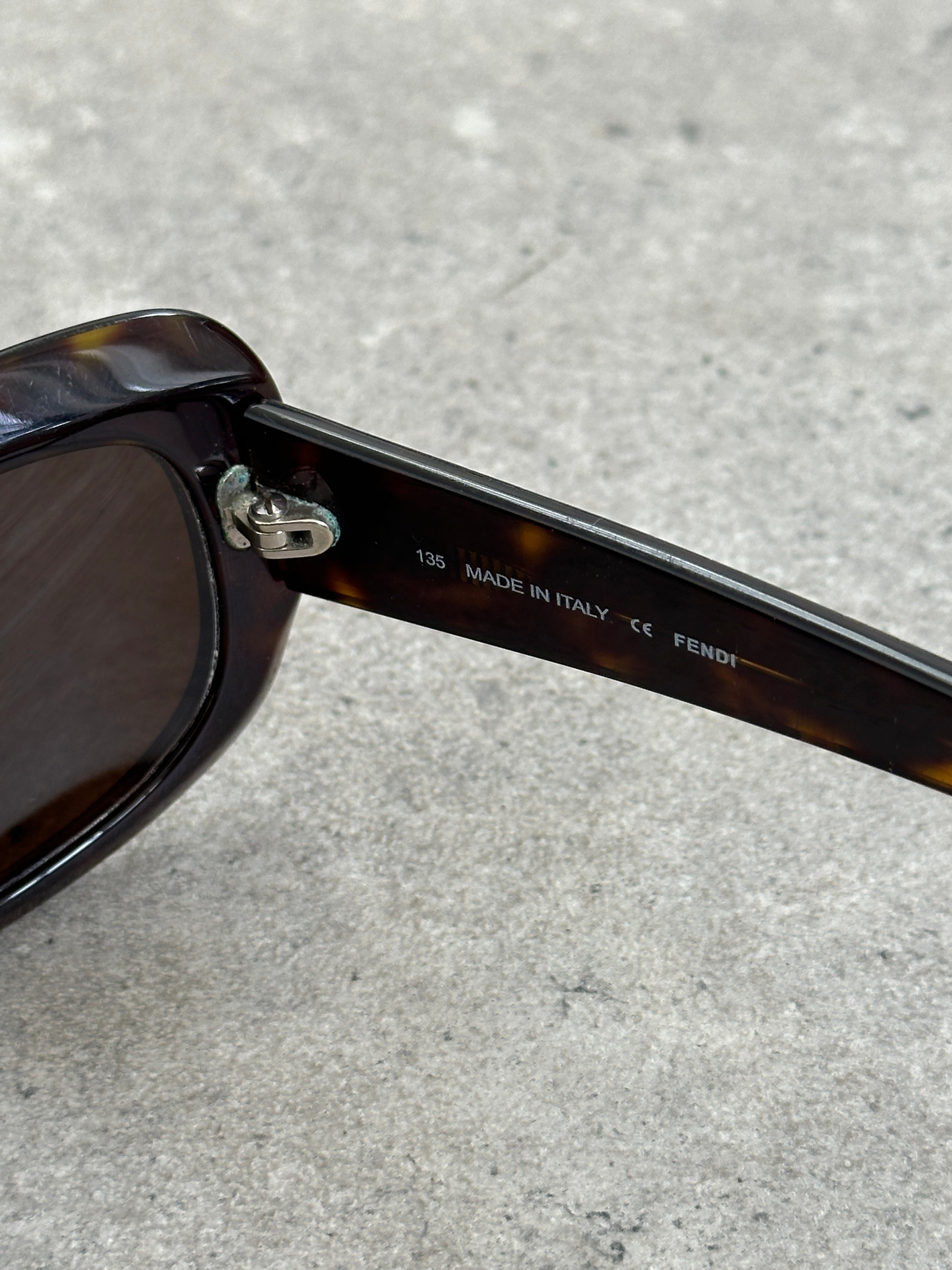Fendi 2000s Oversized FF Monogram Logo Sunglasses