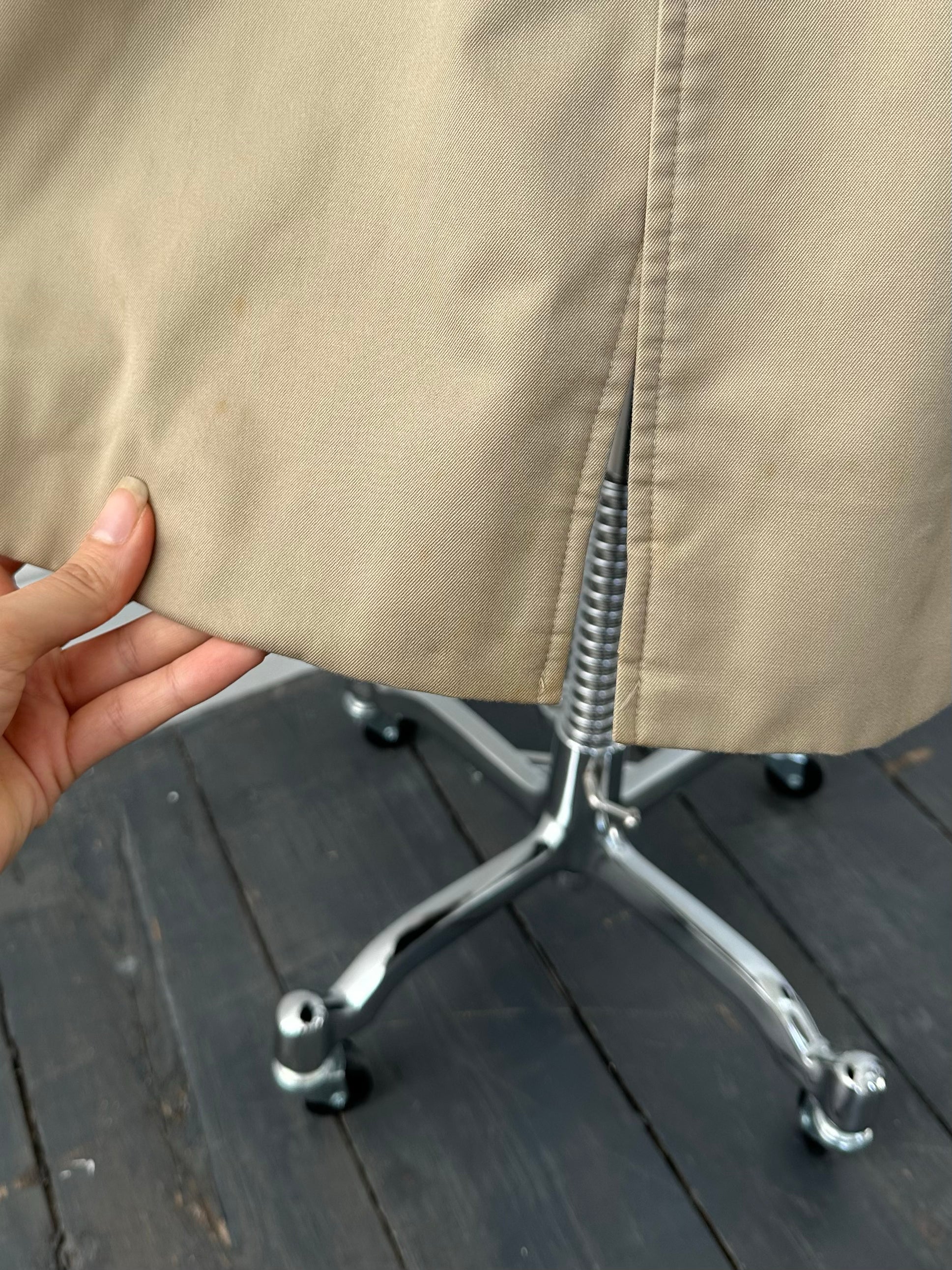 Burberry 1990s Pure Cotton High Neck Trench Coat - M