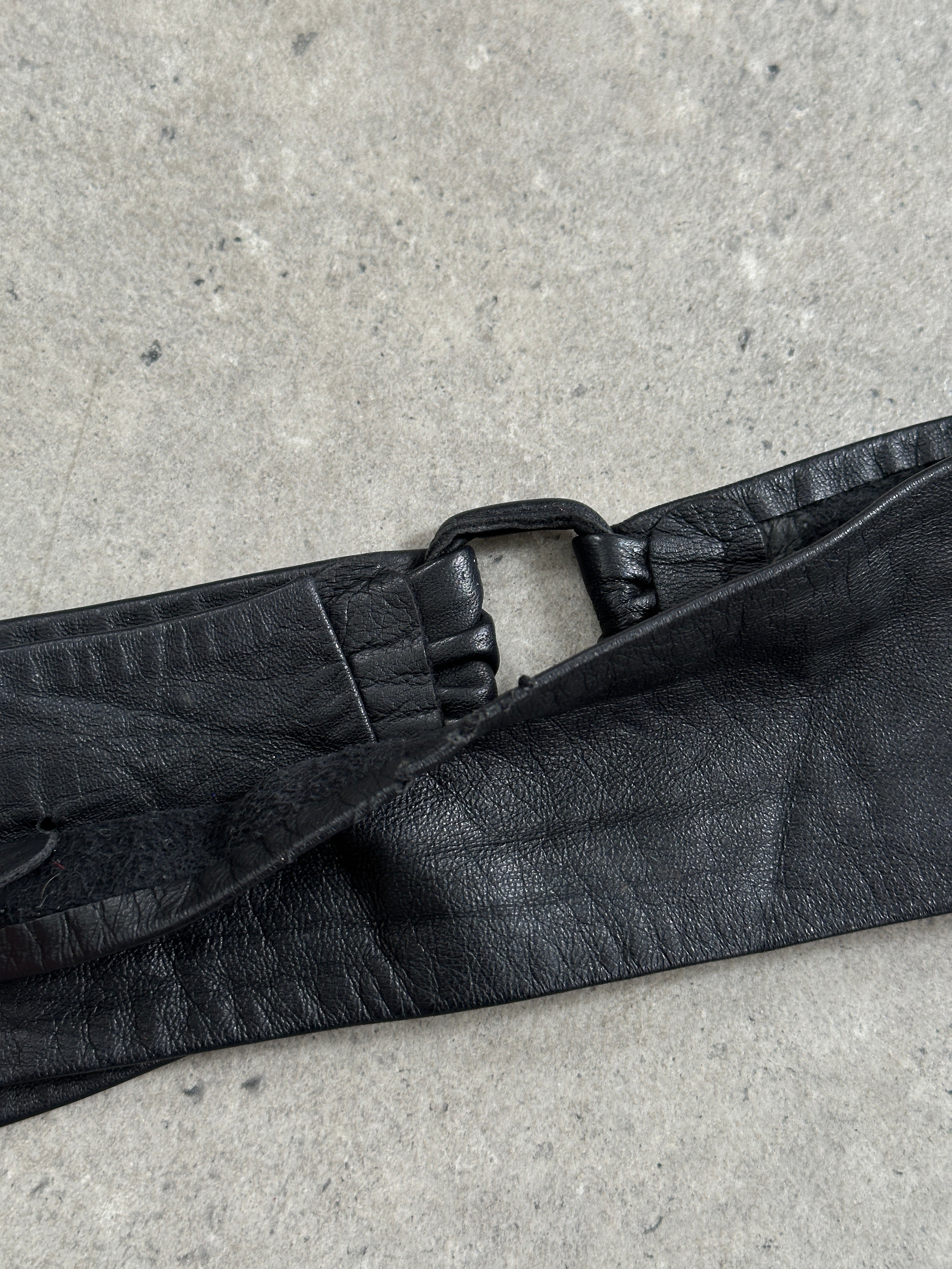 Vintage 1990s Leather Chunky Belt - W32-36
