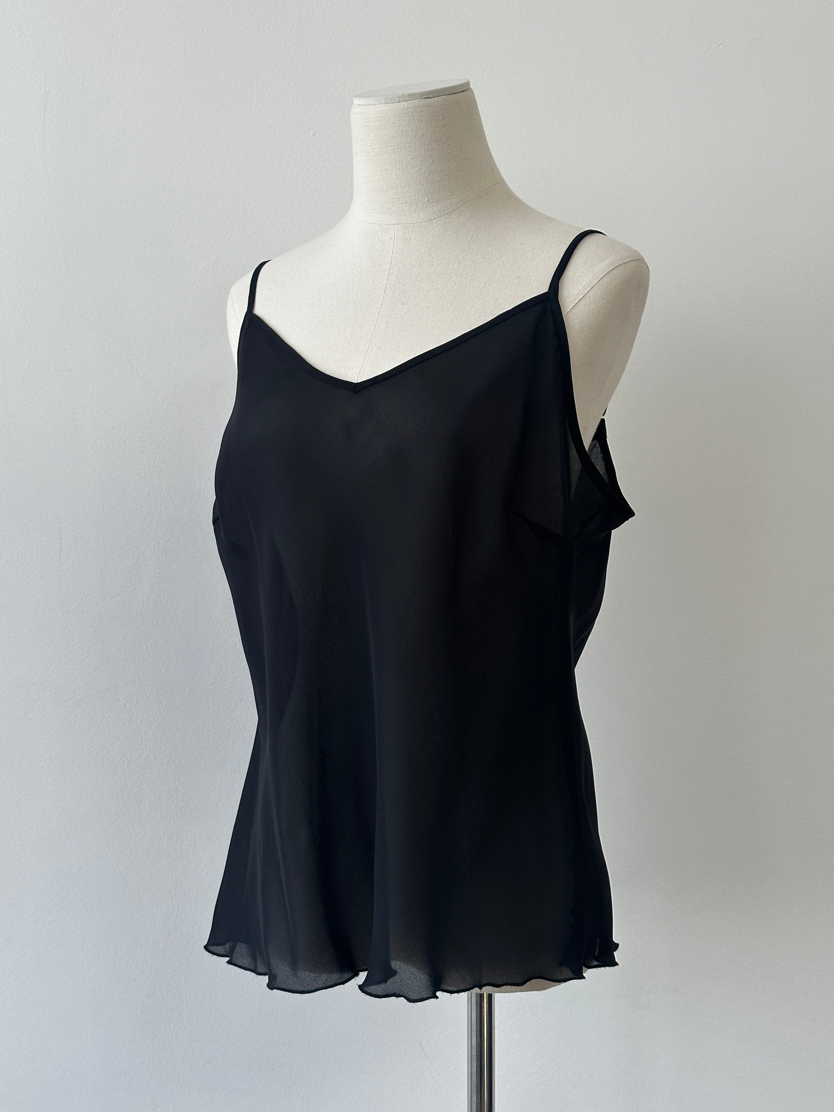 Vintage 2000s Sheer Sleeveless Cami Top - L